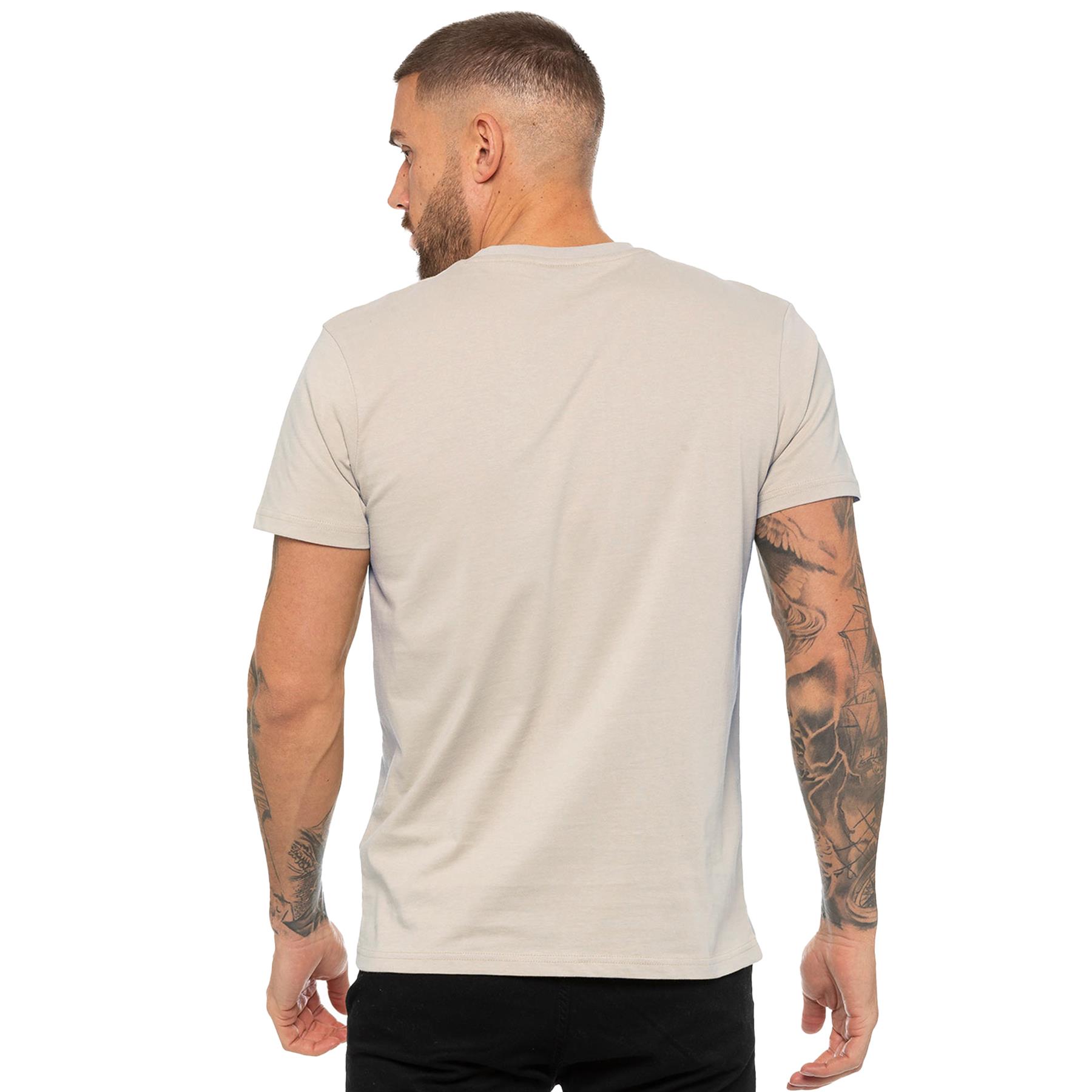 Camisetas informales regulares de manga corta de algodón liso Enzo para hombre - Imagen 6 de 66
