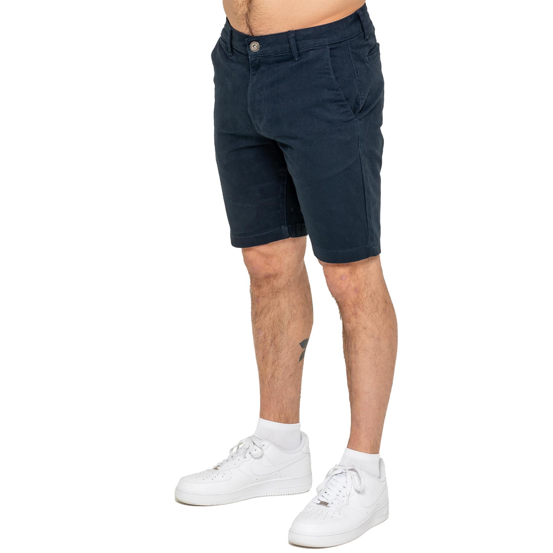 Enzo Herren Chino Shorts Freizeit Baumwolle Sommer Stretch Slim Fit Halb Hose - Bild 25 von 34