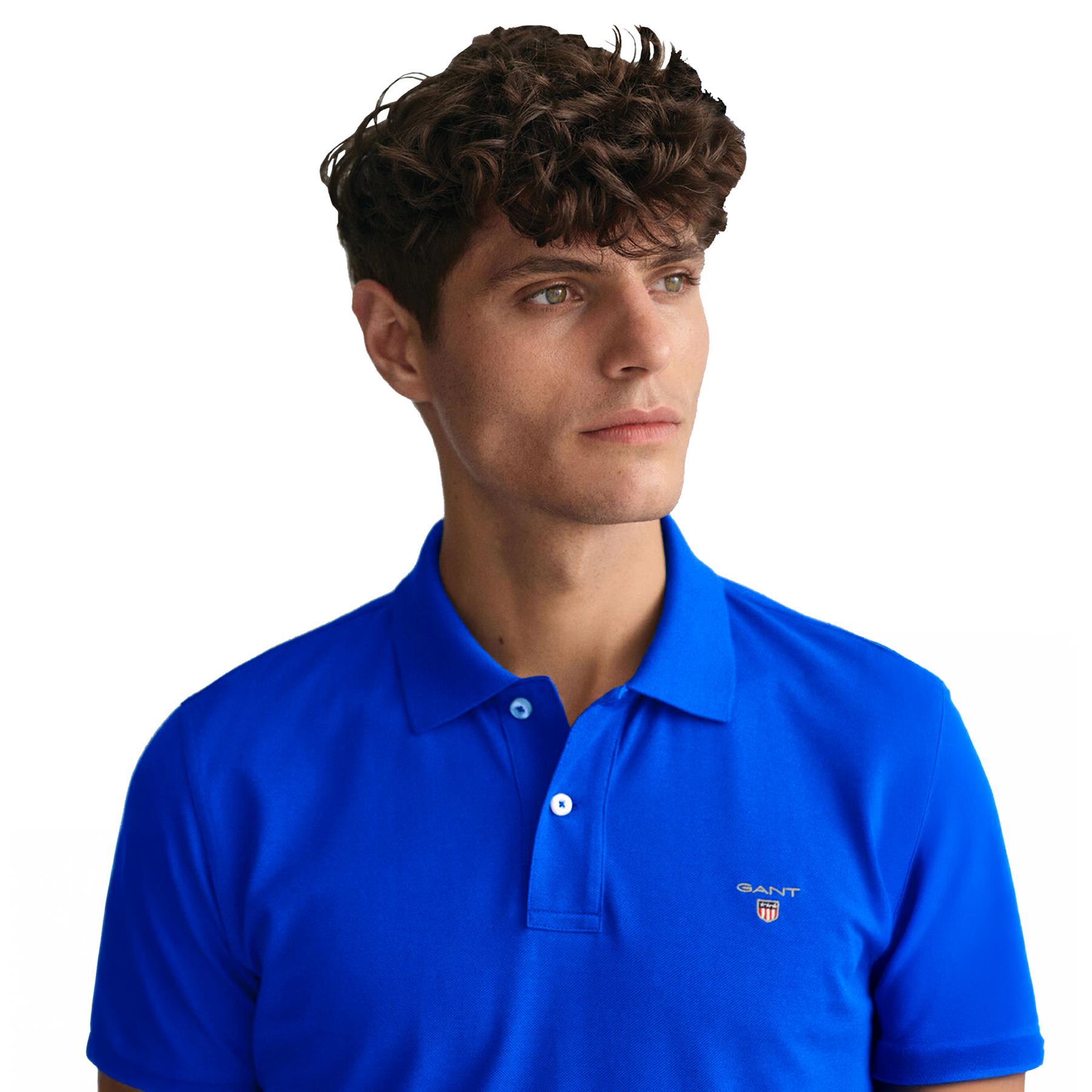 Gant Mens Polo Shirts Short Sleeve Casual Work Tee Breathable Cotton Top S-4XL - Picture 92 of 111