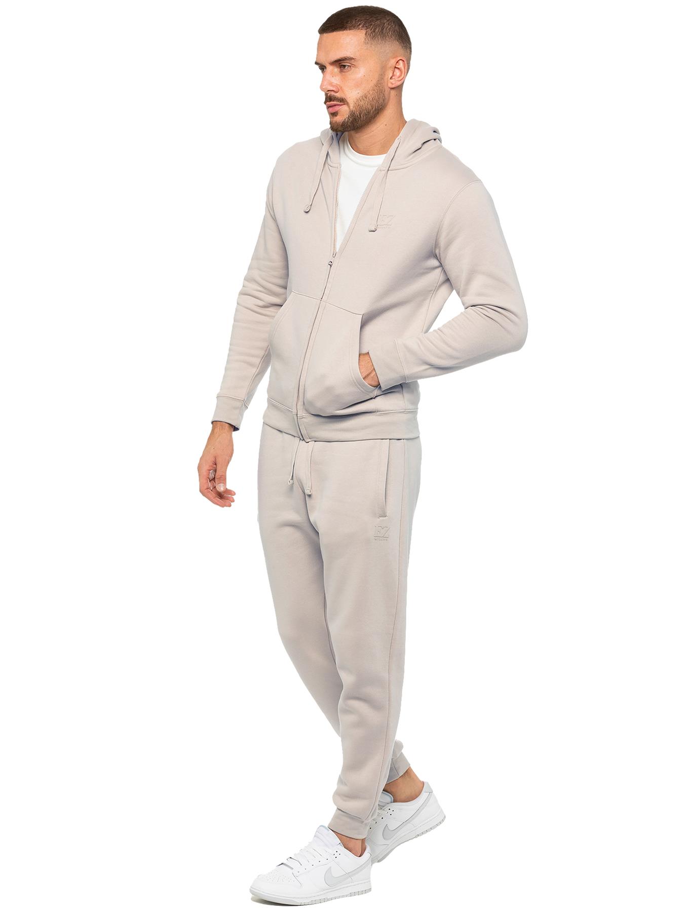 Conjunto de chándal completo Enzo para hombre gimnasio sudadera con capucha joggers informales invierno parte superior inferior - Imagen 44 de 67