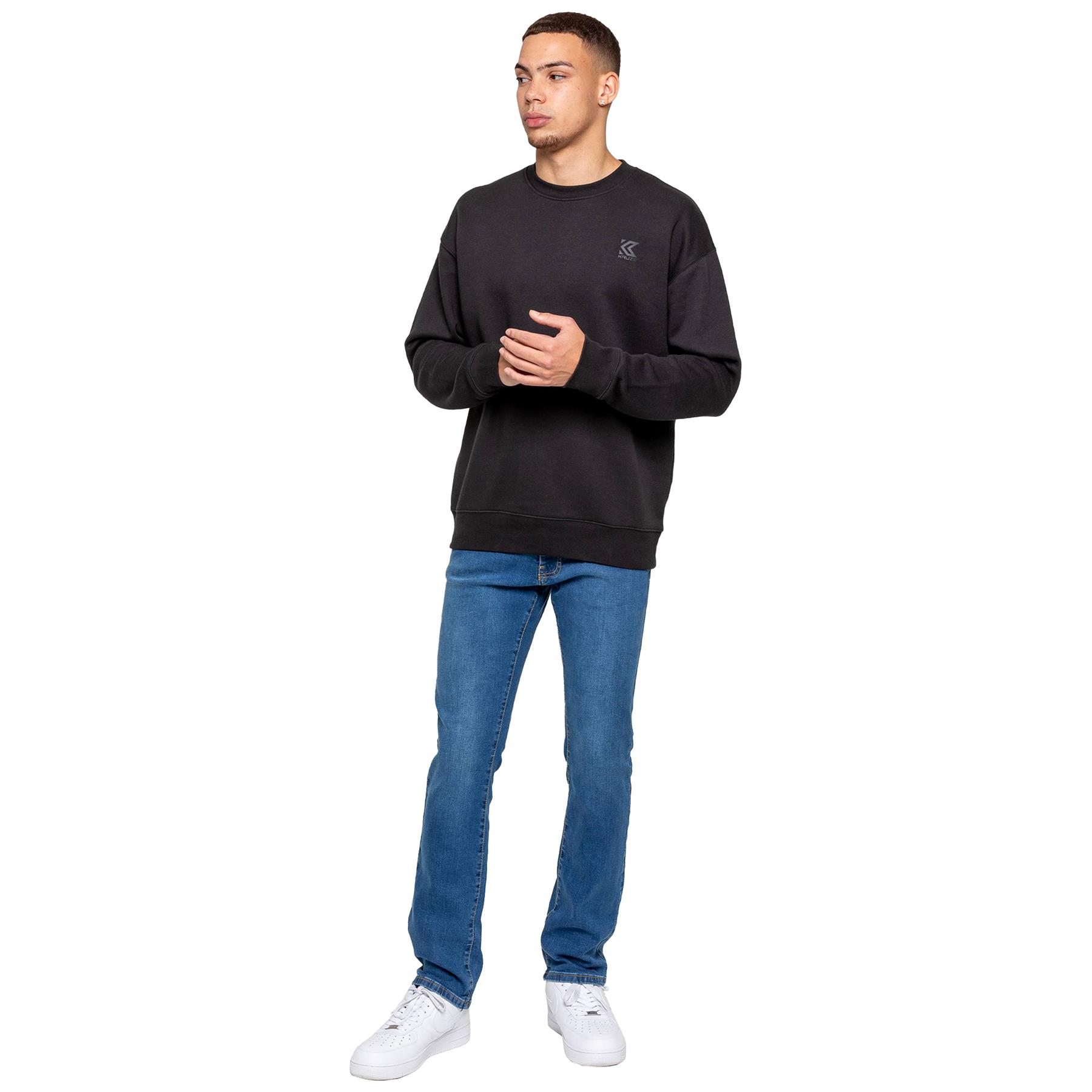 Kruze Herren Sweatshirt Pullover Übergröße Freizeit Rundhals Top - Picture 6 of 18