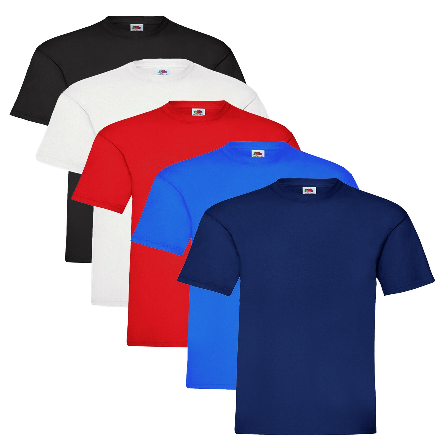 Fruit Of The Loom Children Boys Girls T Shirts Cotton Plain Short Sleeve Tee Top - Picture 36 of 53