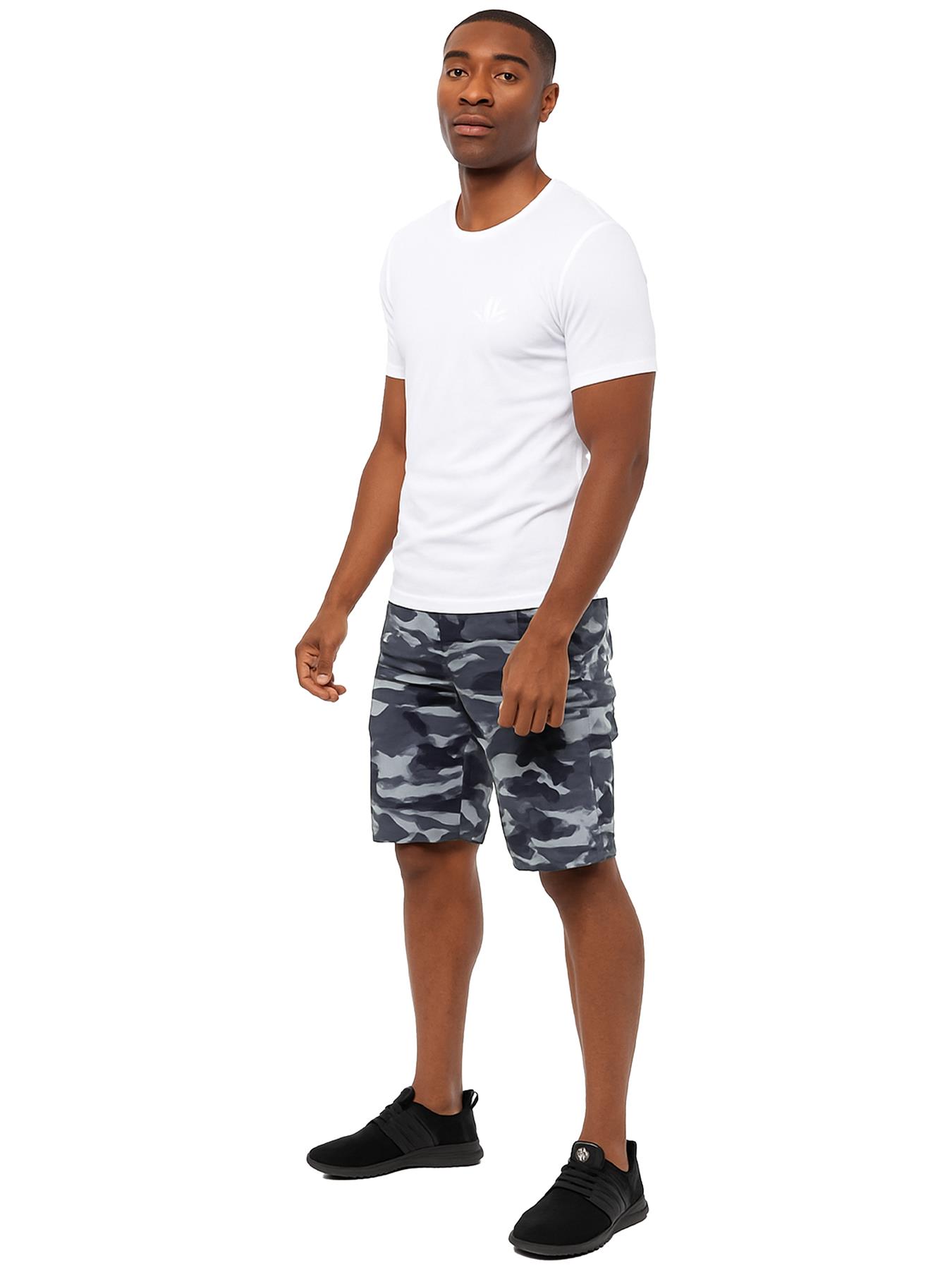 Kruze Mens Cargo Shorts Army Combat Camouflage Cotton Work Casual Half Pants - Picture 32 of 40