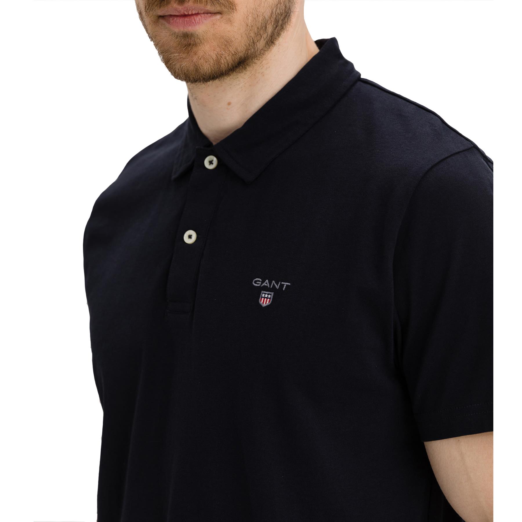 Gant Mens Polo Shirts Short Sleeve Casual Work Tee Breathable Cotton Top S-4XL - Picture 5 of 111