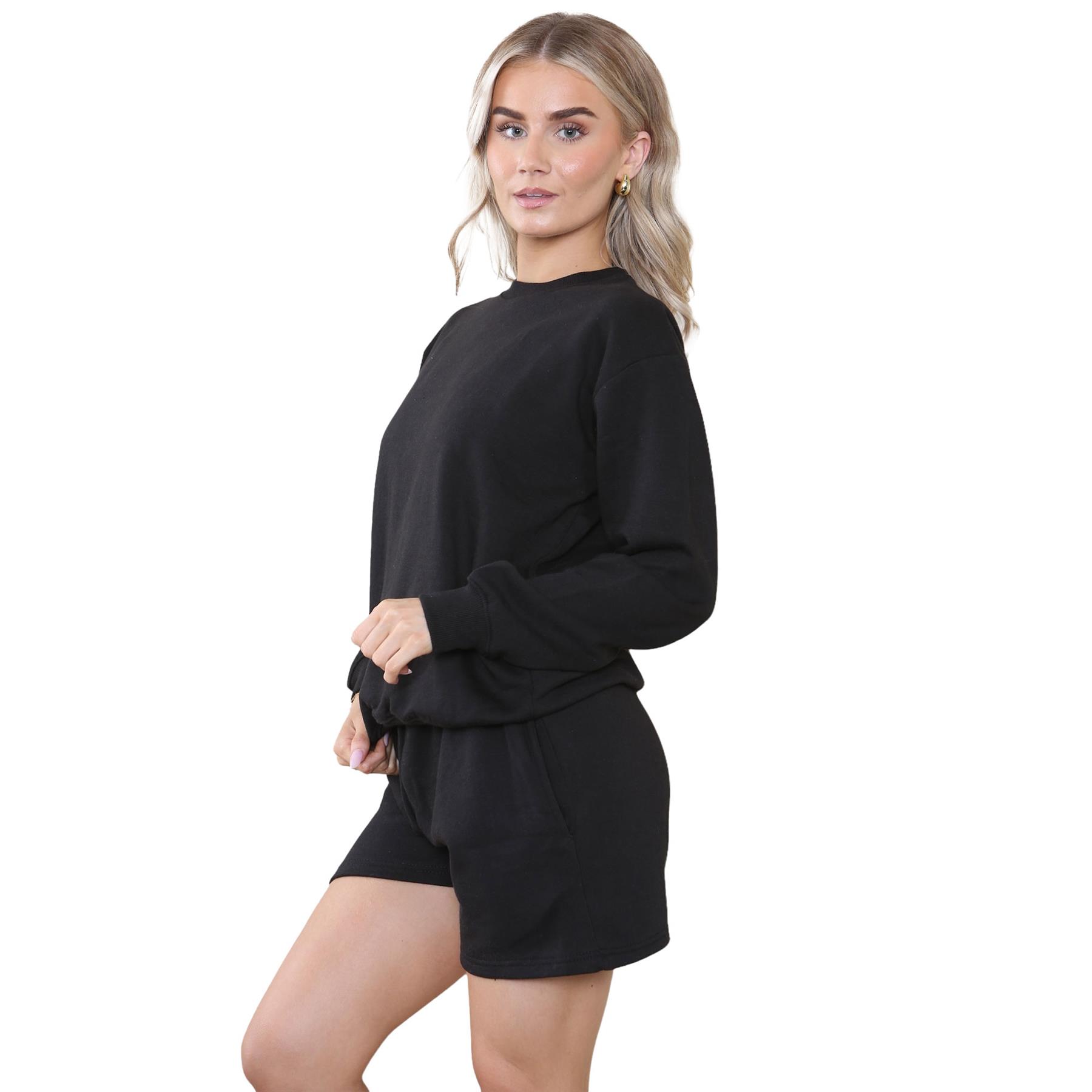 Kruze Womens Tracksuit Set Crew Neck Long Sleeve Sweatshirt Fleece Joggers Suit - Picture 11 of 18