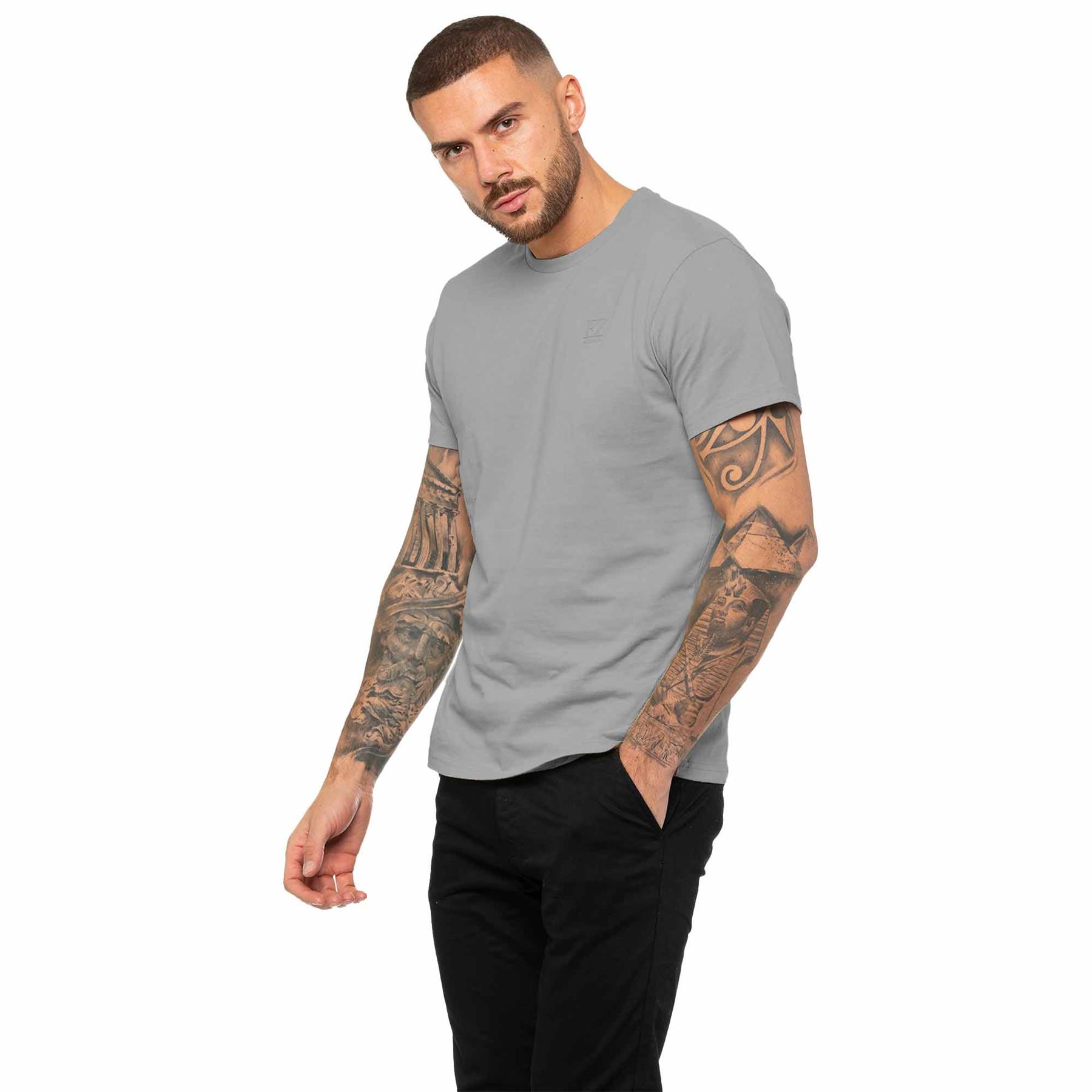 Enzo Mens T Shirt Short Sleeve Top Plain Cotton Crew Neck Casual Shirt - Picture 40 of 71