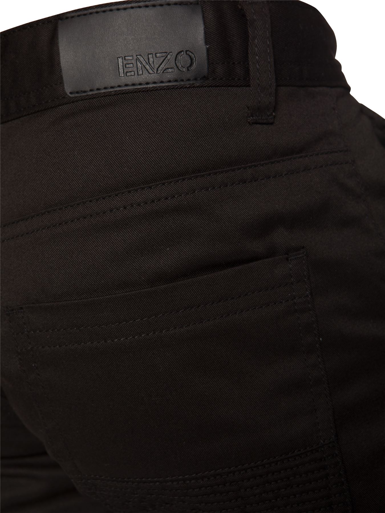 New Enzo Mens Cuffed Chinos Jeans Slim Fit Denim Designer Joggers Trousers Pants