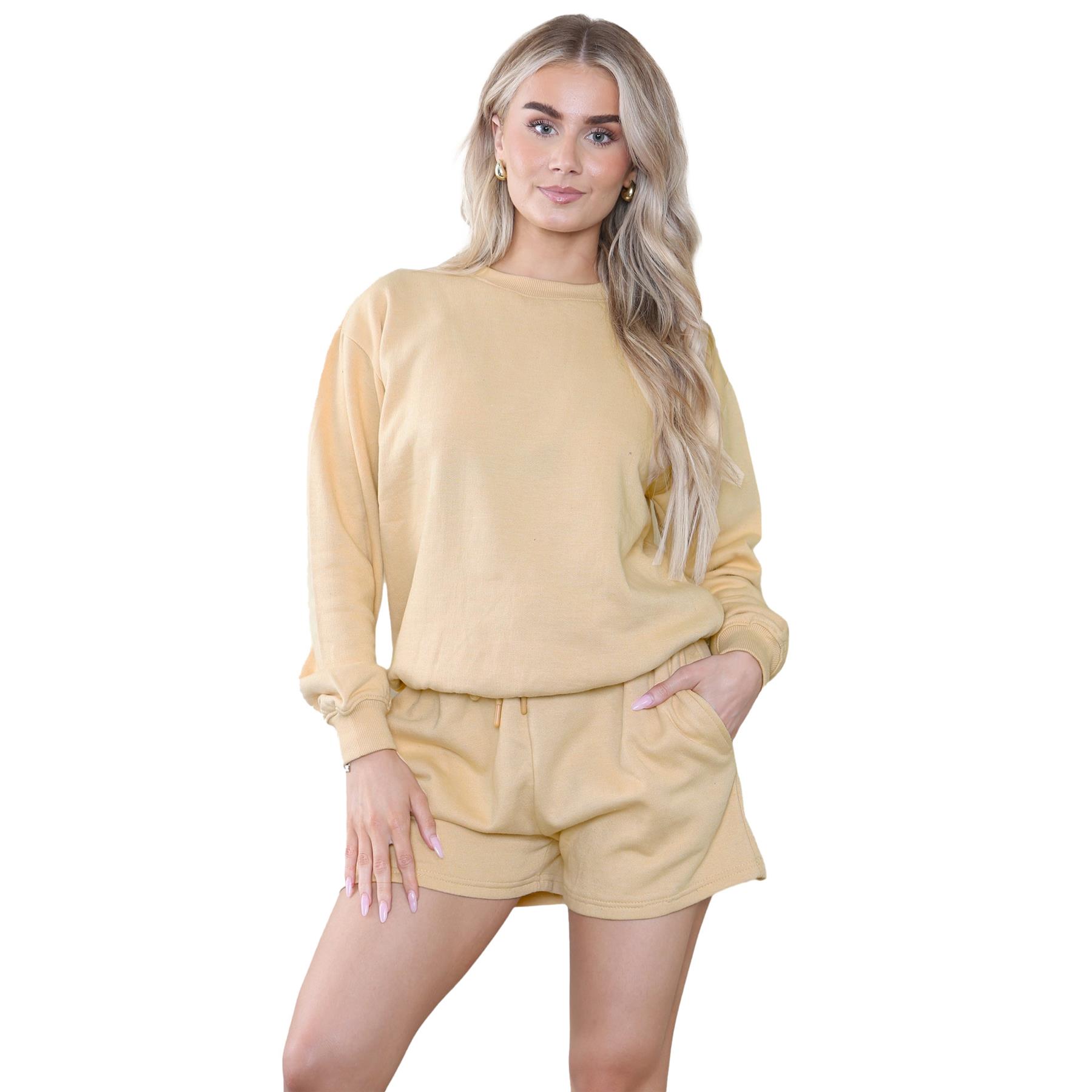 Kruze Womens Tracksuit Set Crew Neck Long Sleeve Sweatshirt Fleece Joggers Suit - Picture 5 of 18