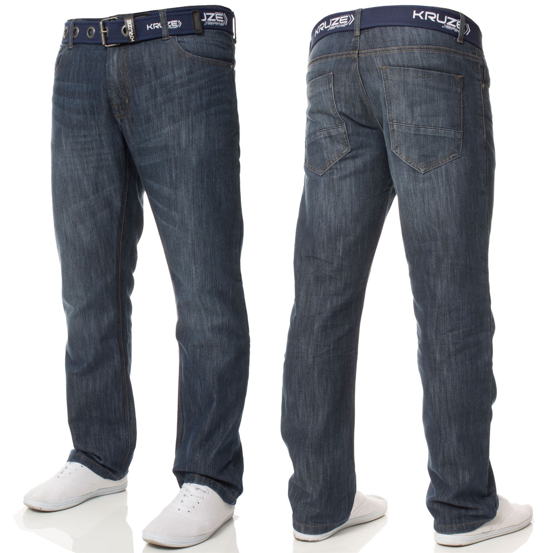 New Kruze Mens Jeans Straight Leg Denim Pants All Waist Legs Big Tall King Sizes eBay
