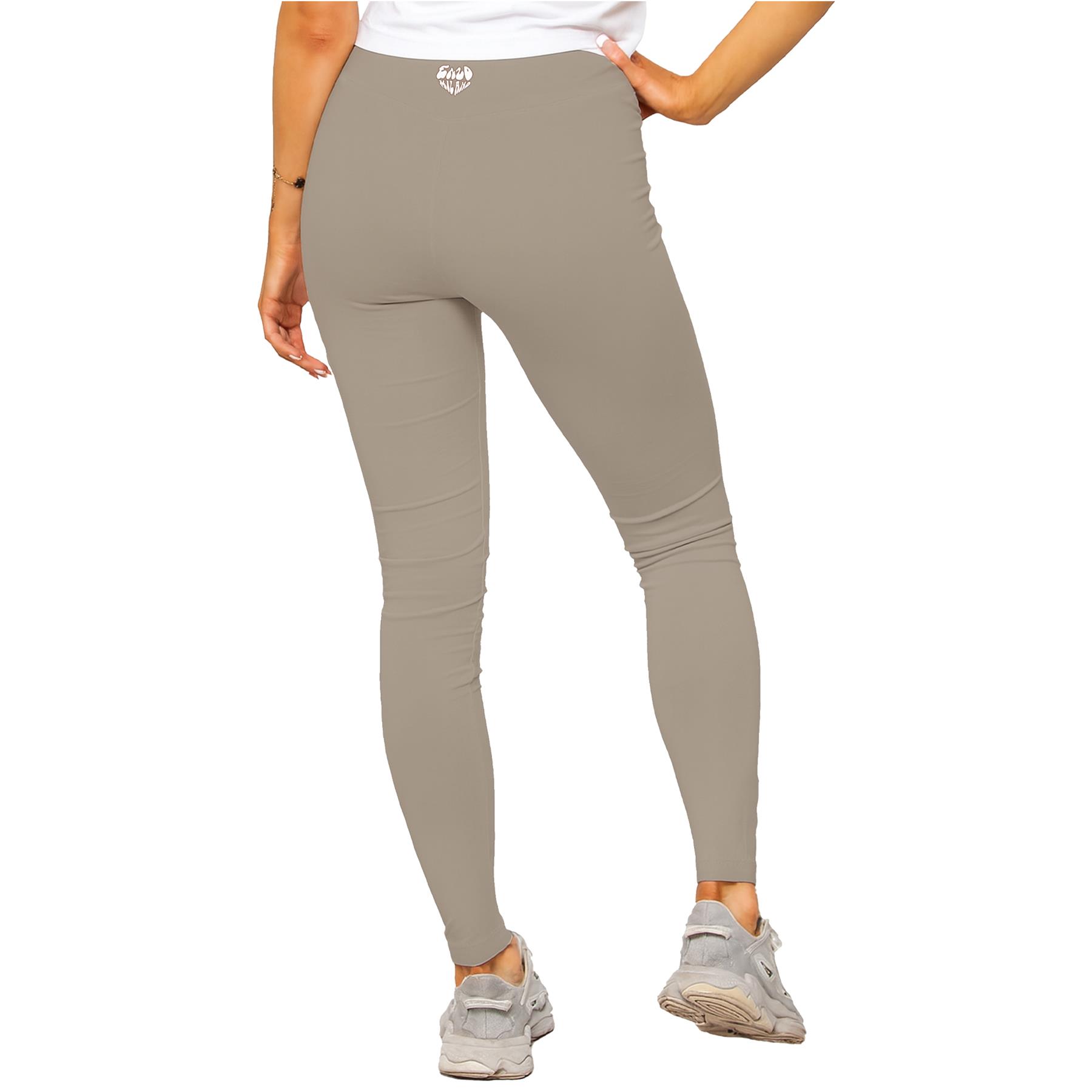 Conjunto de Conjunto para Mujer Enzo Cuello Redondo Logo Camiseta Elástica Elastizada Leggings Traje - Imagen 18 de 19