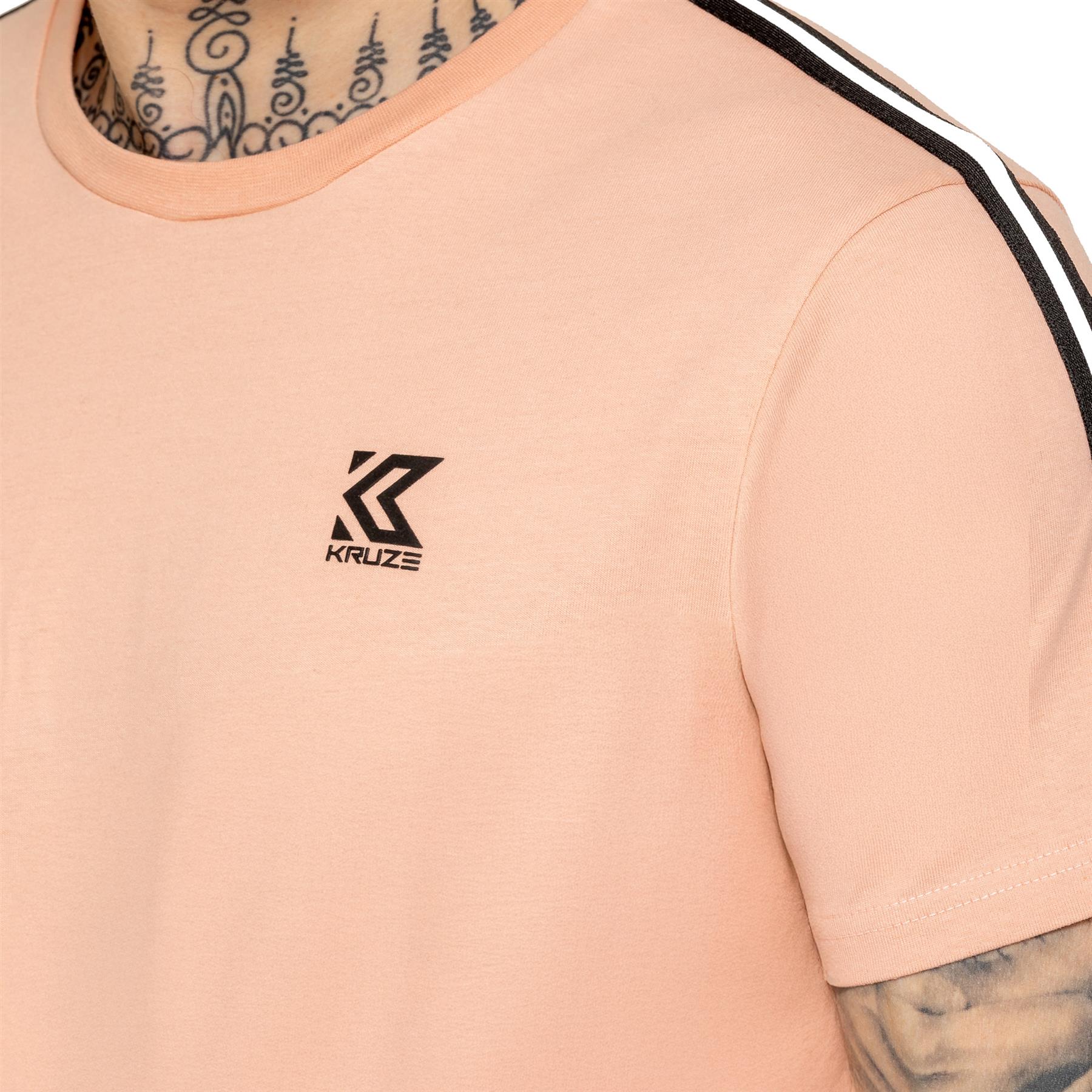Kruze Short Sleeve T Shirt Mens Casual Cotton Tape Crew Neck Regular Fit Top - Picture 12 of 19