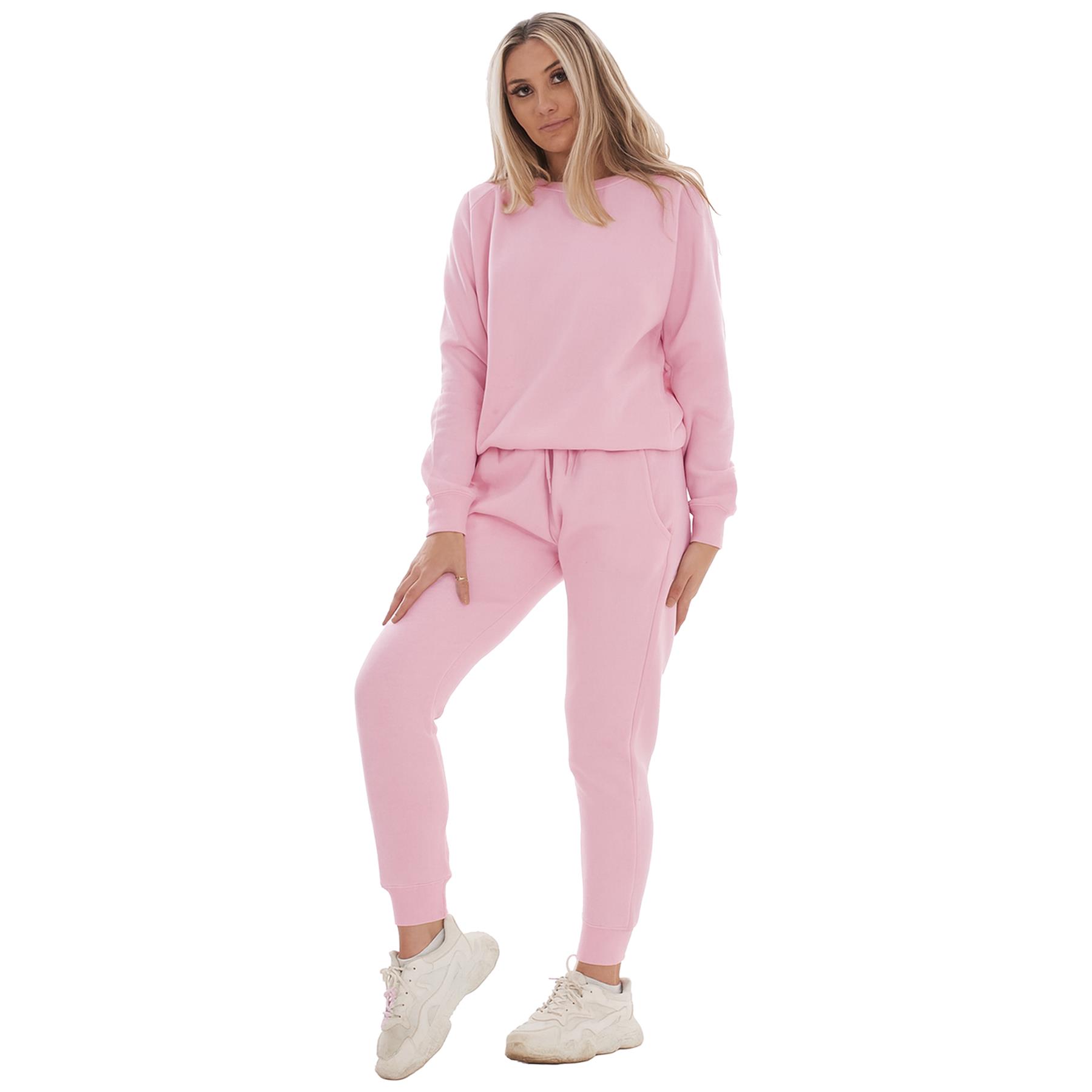 Kruze Mujer Chándal Tripulante Cuello Corte Normal Pantalón de Chándal Polar Set - Imagen 37 de 47