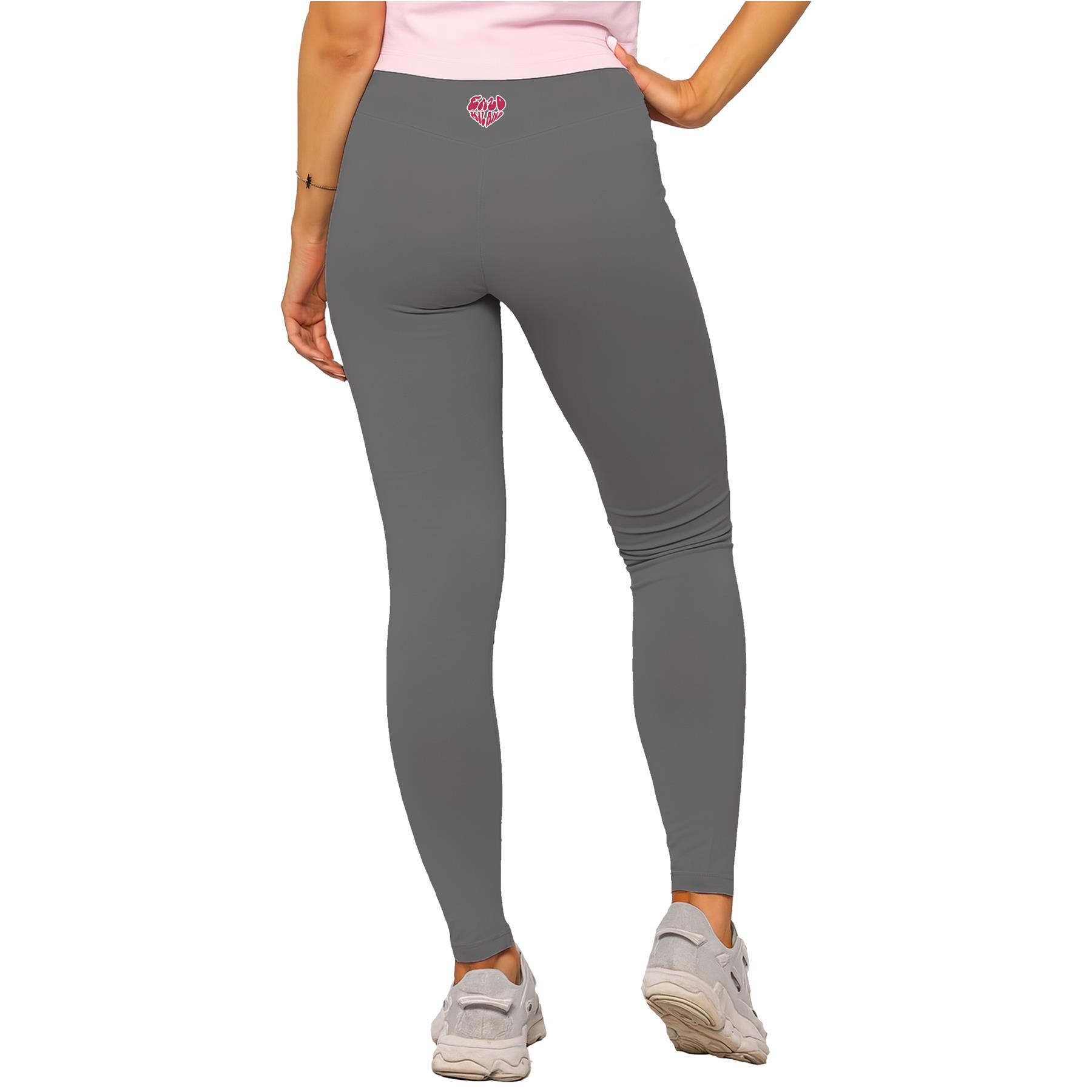 Conjunto de Conjunto para Mujer Enzo Cuello Redondo Logo Camiseta Elástica Elastizada Leggings Traje - Imagen 6 de 19