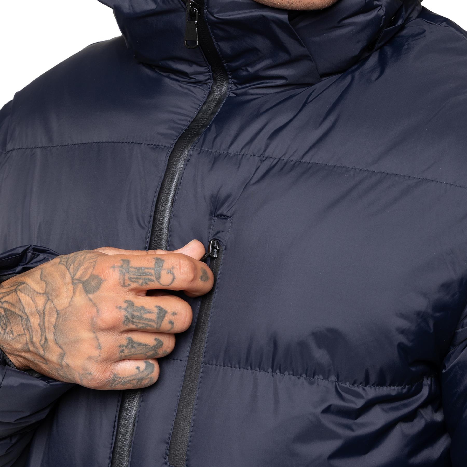 Kruze Hombre Chaqueta Acolchada Impermeable Invierno Suave Cálido Casual Capucha - Picture 24 of 28