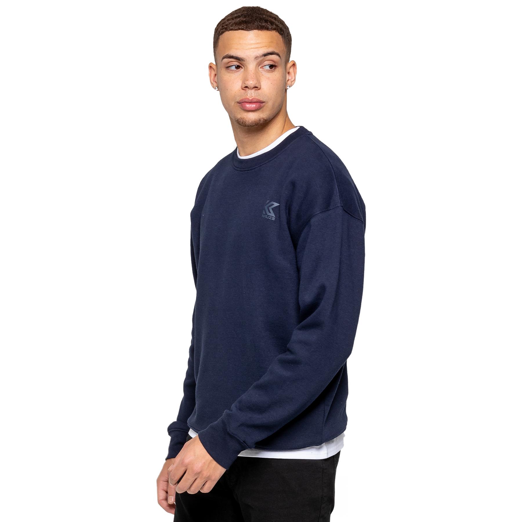 Kruze Herren Sweatshirt Pullover Übergröße Freizeit Rundhals Top - Picture 16 of 18