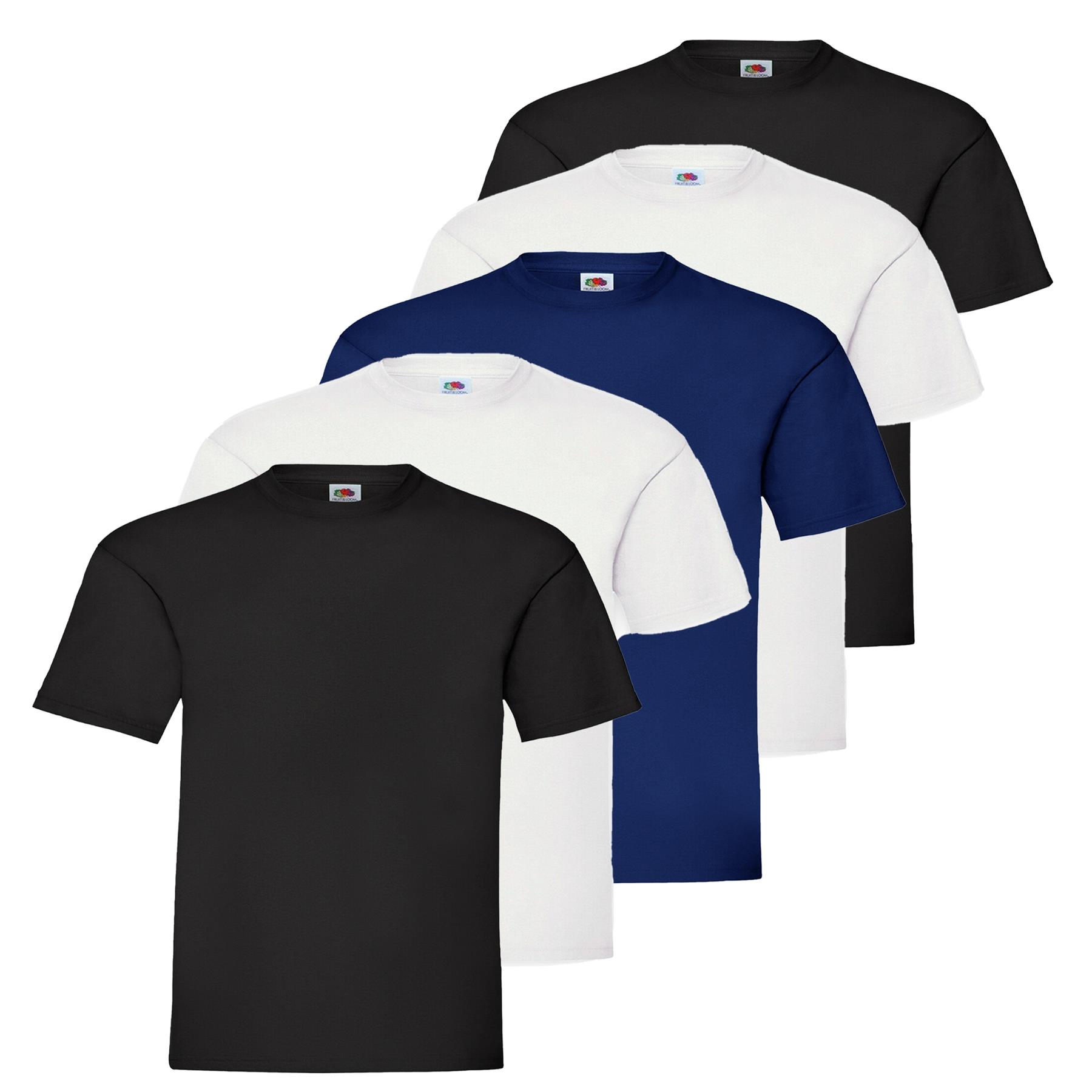 Fruit Of The Loom Children Boys Girls T Shirts Cotton Plain Short Sleeve Tee Top - Picture 20 of 53