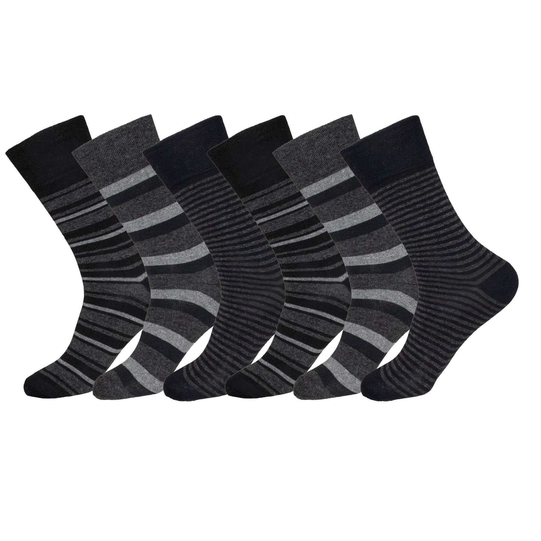 Mens Diabetic Socks Non Elastic Comfort Soft Grip Top 6 & 12 Pairs Sock