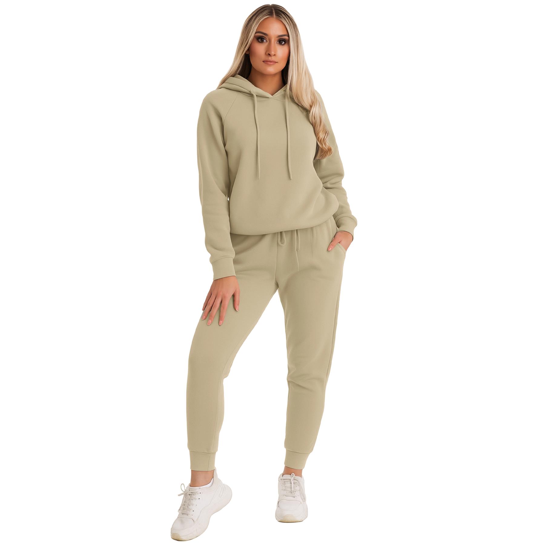 Kruze Mujer Chándal Tripulante Cuello Corte Normal Pantalón de Chándal Polar Set - Imagen 32 de 47