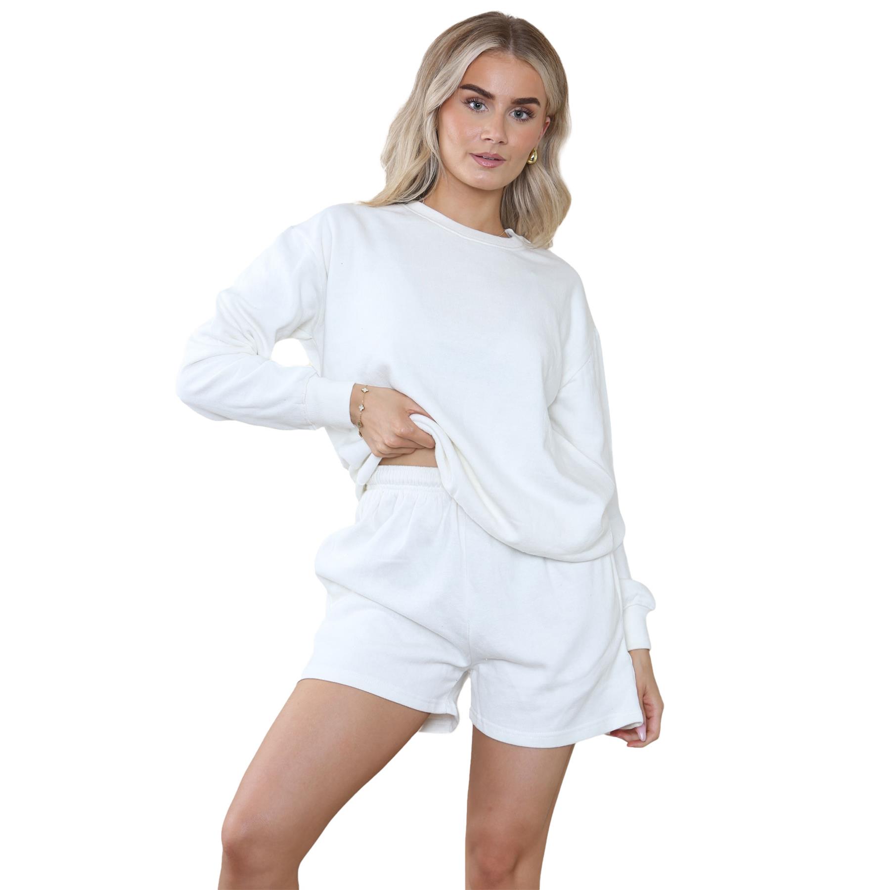 Kruze Womens Tracksuit Set Crew Neck Long Sleeve Sweatshirt Fleece Joggers Suit - Picture 16 of 18