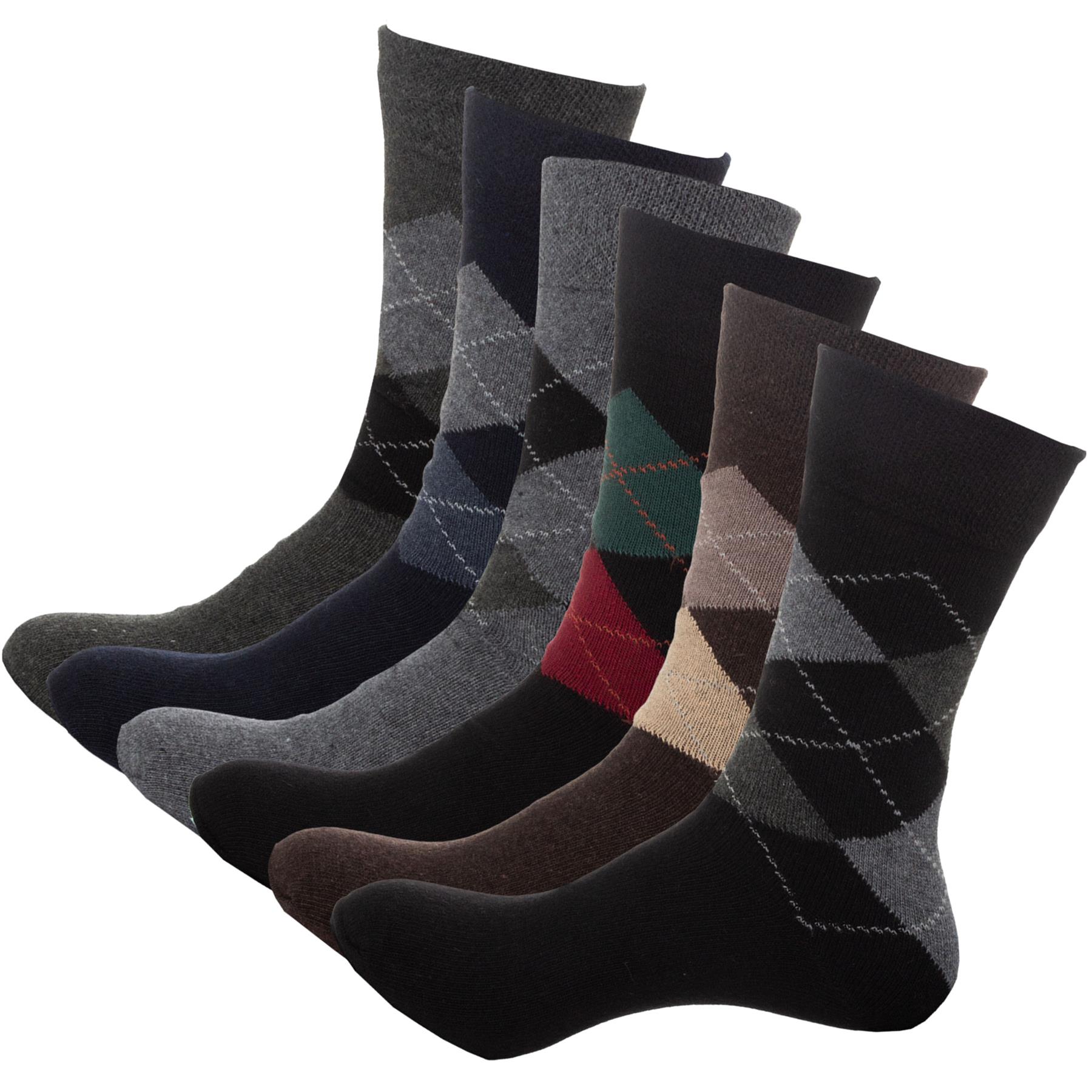 Mens Non Elastic Wool Socks Winter Warm Diabetic Thick Hiking Everyday Socks - Picture 24 of 34