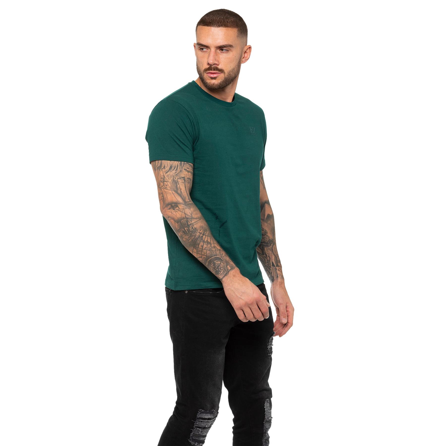 Enzo Mens T Shirt Short Sleeve Top Plain Cotton Crew Neck Casual Shirt - Picture 34 of 71