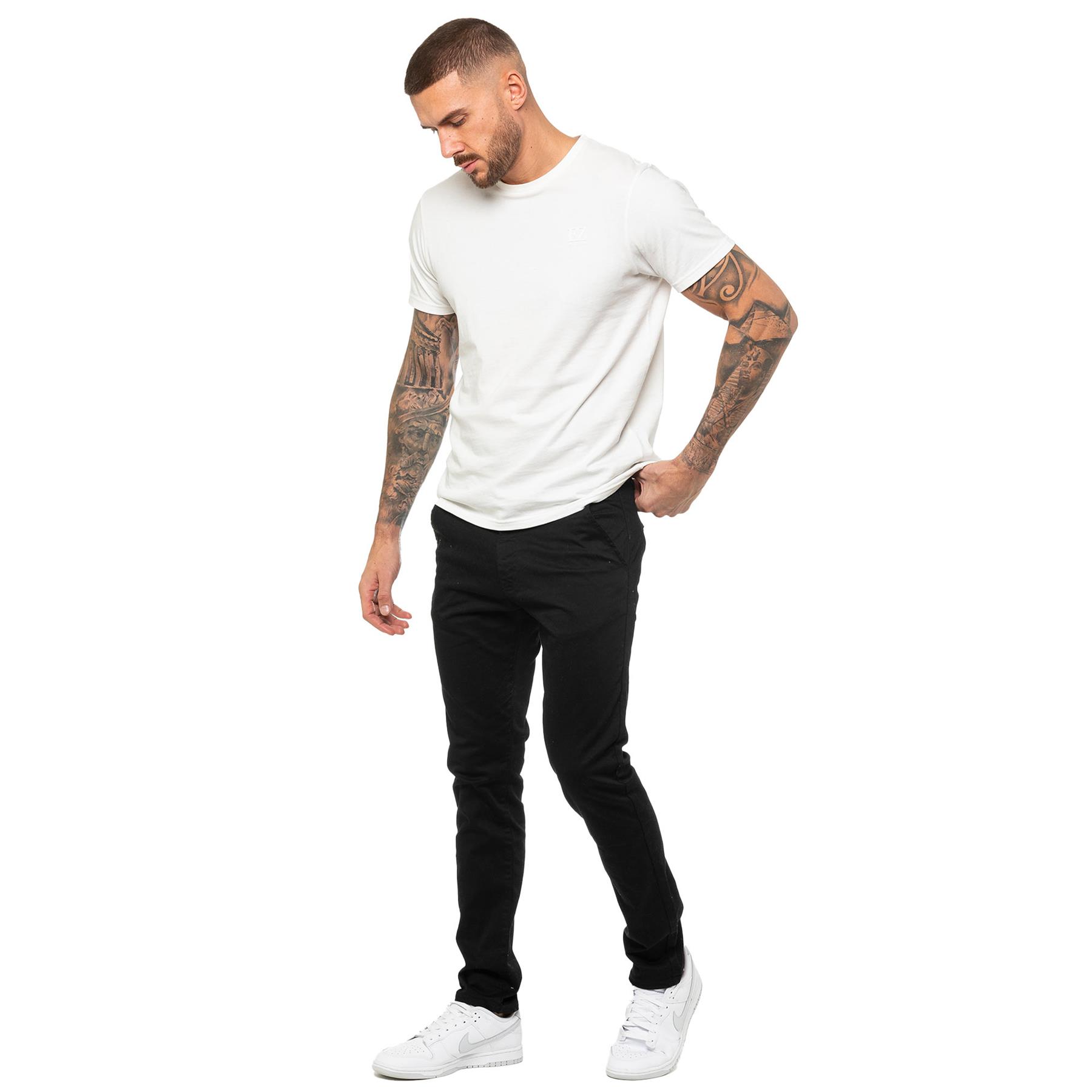 Enzo Mens T Shirt Short Sleeve Top Plain Cotton Crew Neck Casual Shirt - Picture 63 of 71