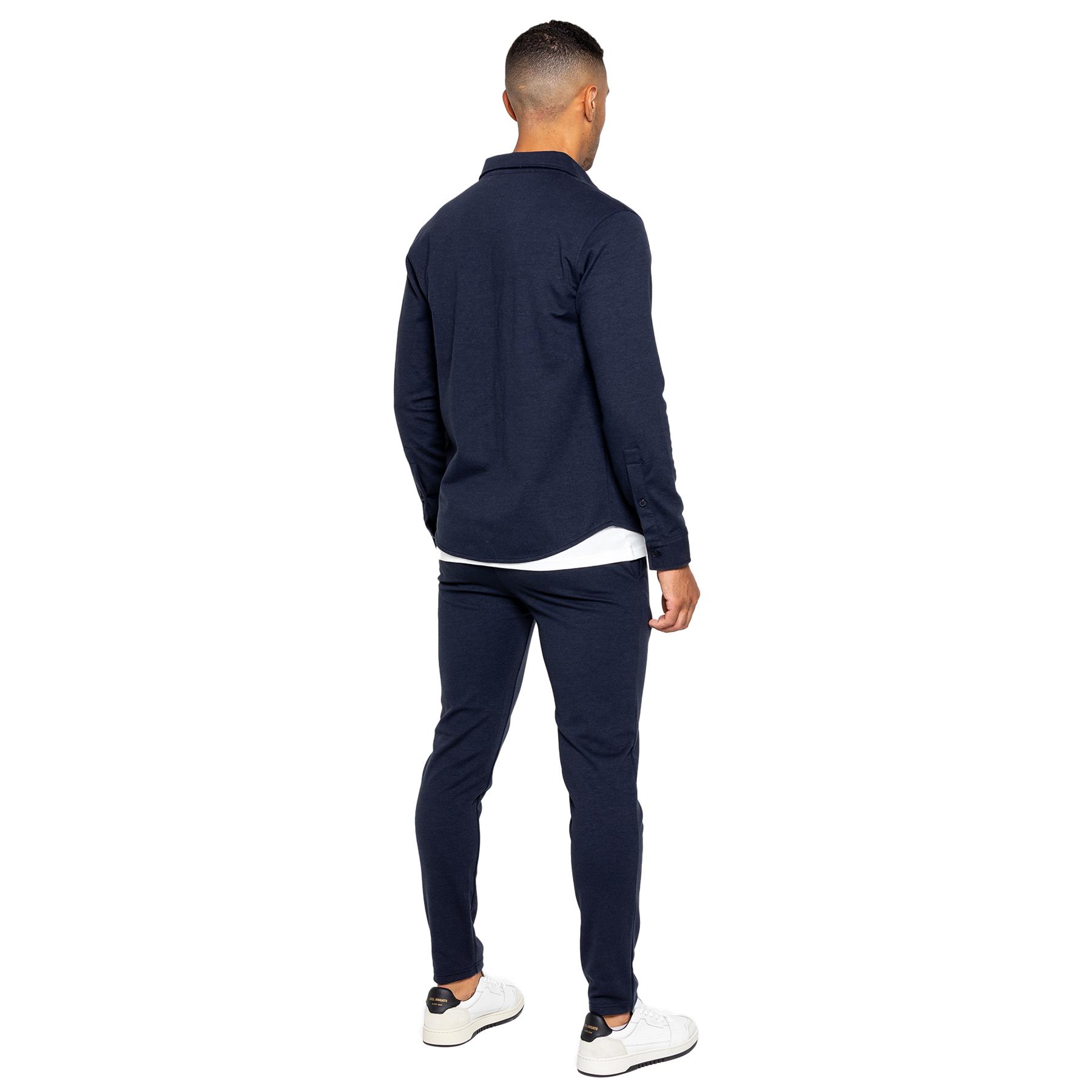Enzo Mens Tracksuit Casual Overshirt Stretch Joggers Trousers Outfit Set - Picture 22 of 38