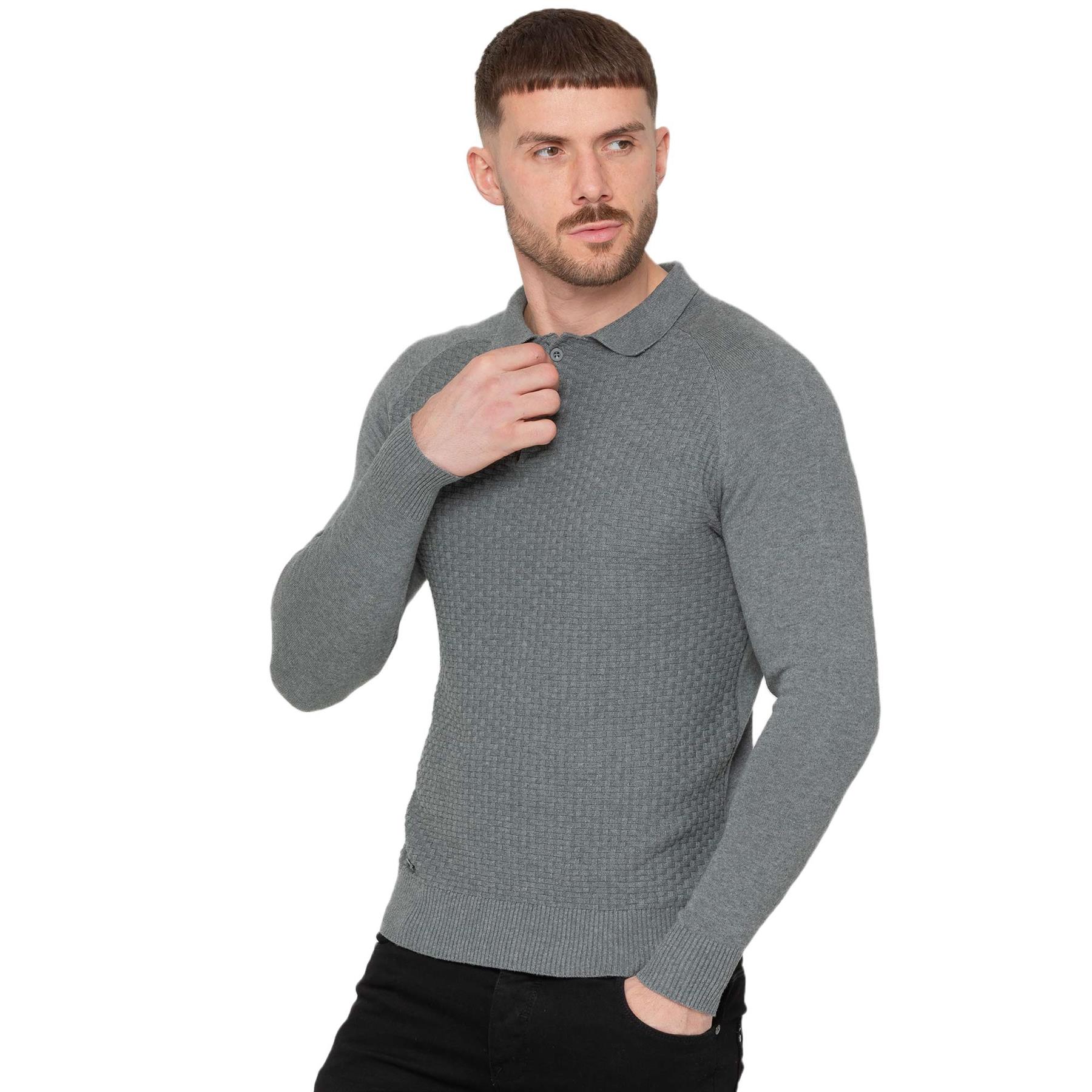 Enzo Para Hombres Sudadera Lisa Jersey Pullover Ligero Informal Algodón Tejido Prendas para el torso - Imagen 9 de 17