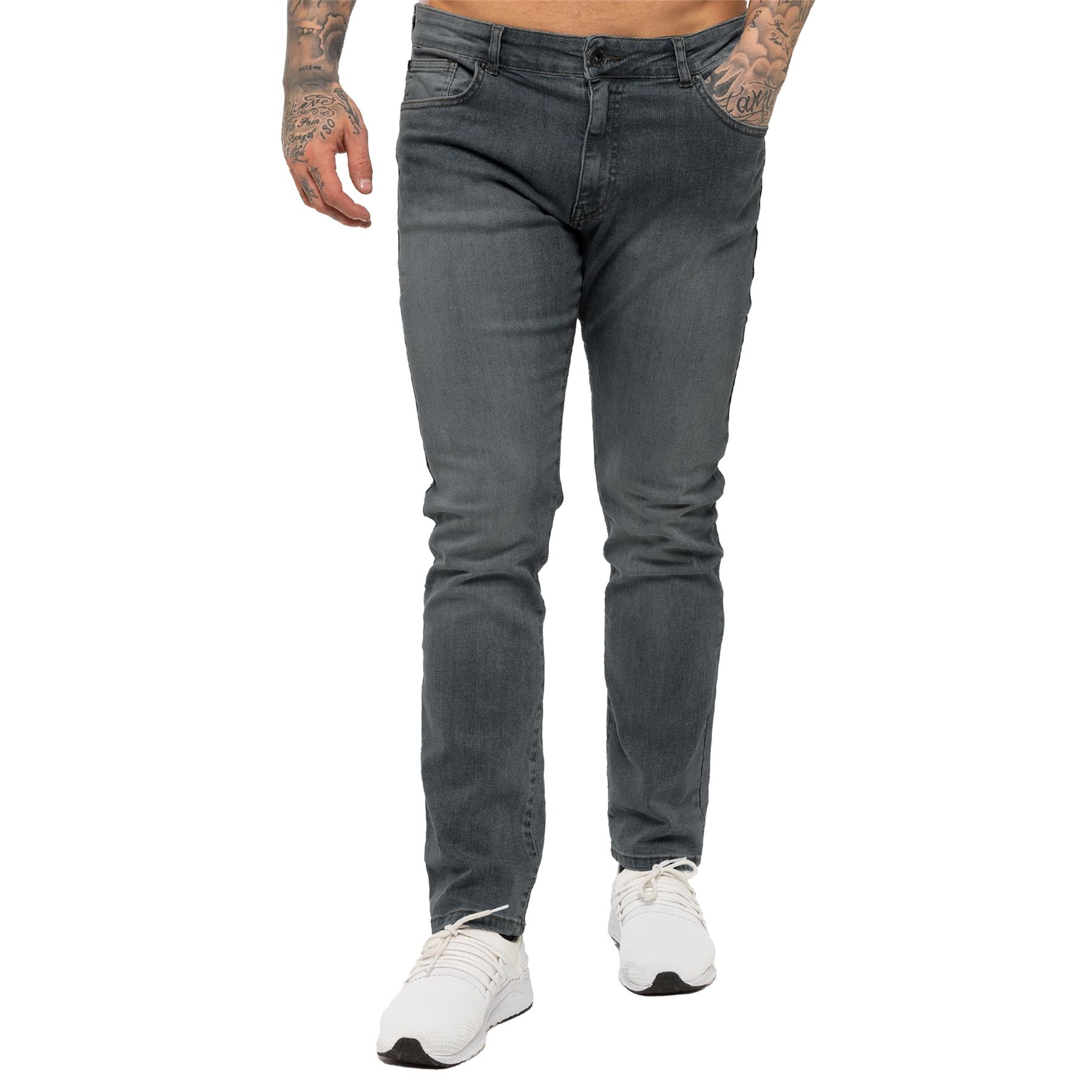 Pantalones de mezclilla elásticos calce regular pierna recta Kruze Jeans para hombre tallas UK - Imagen 21 de 23