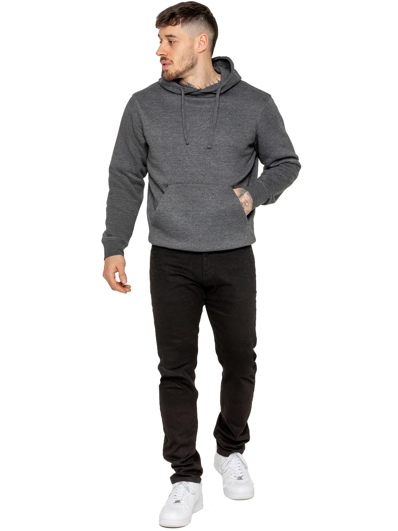 Kruze Herren Kapuzenpullover Freizeit Fleece mit Kapuze Top - Picture 11 of 26