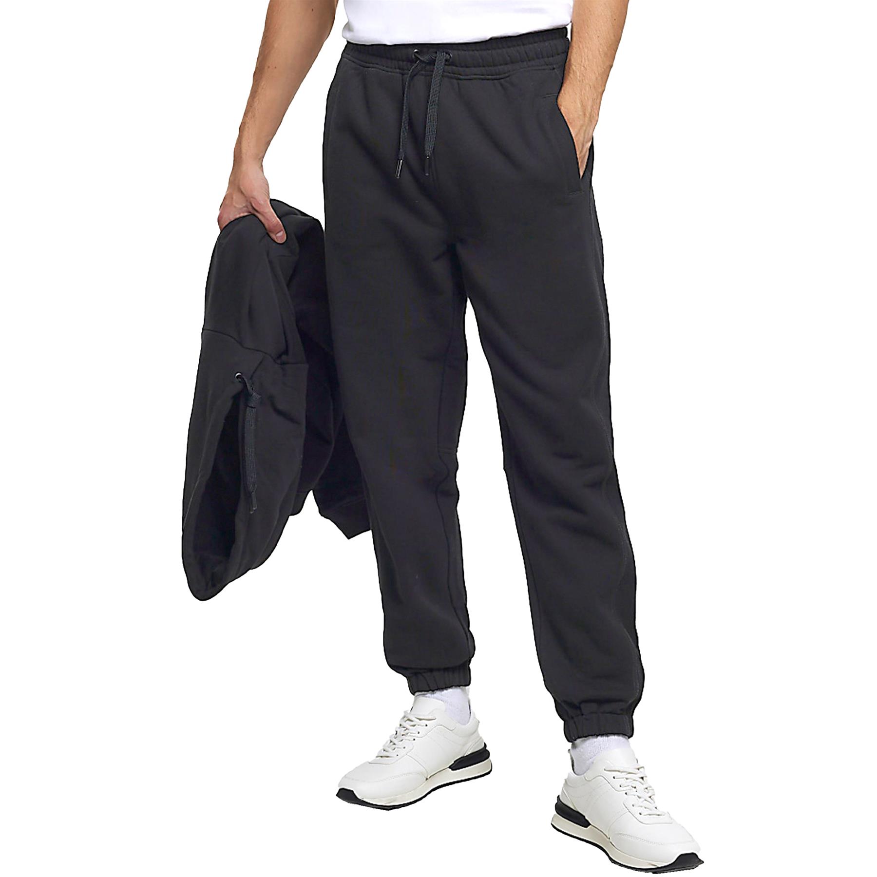 Kruze Mens Fleece Tracksuit Set Pullover Plain Sweatshirt Joggers Casual 2-piece - Picture 82 of 93