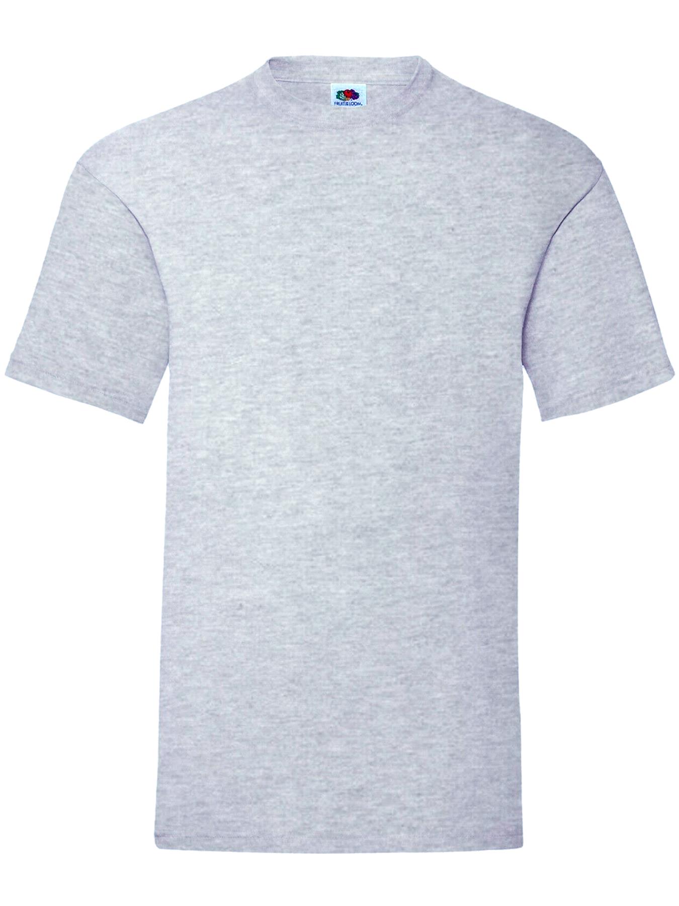 Fruit of the Loom Mens 5 Pack T-Shirts 100% Cotton Plain Solid Tee Shirt - Picture 32 of 36