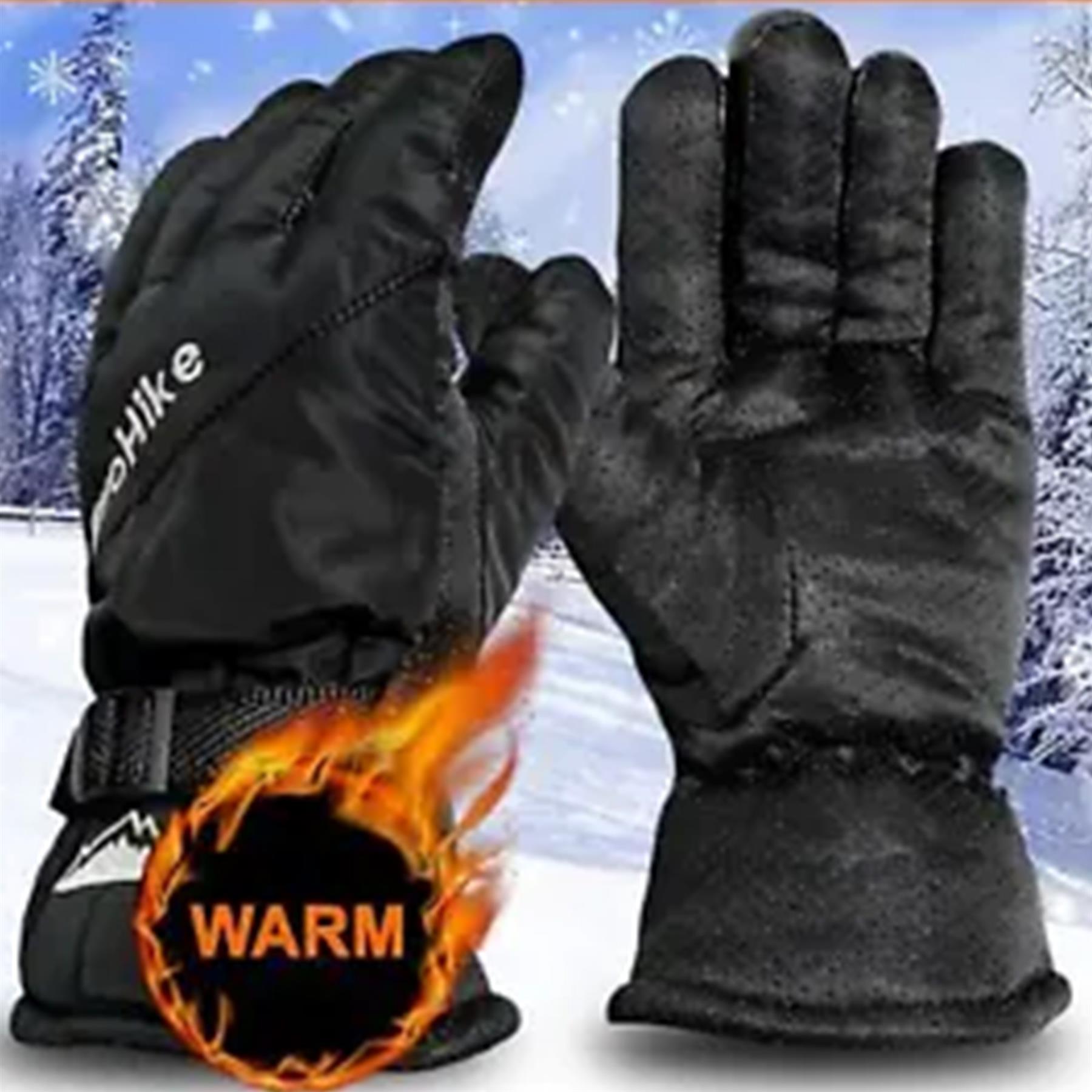Mens Thermal Gloves Winter Warm Windproof Sherpa Fleece Lined Insulated Glove - Picture 6 of 6