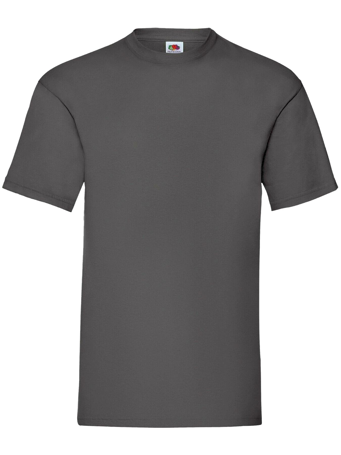 Fruit of the Loom Mens 5 Pack T-Shirts 100% Cotton Plain Solid Tee Shirt - Picture 21 of 36