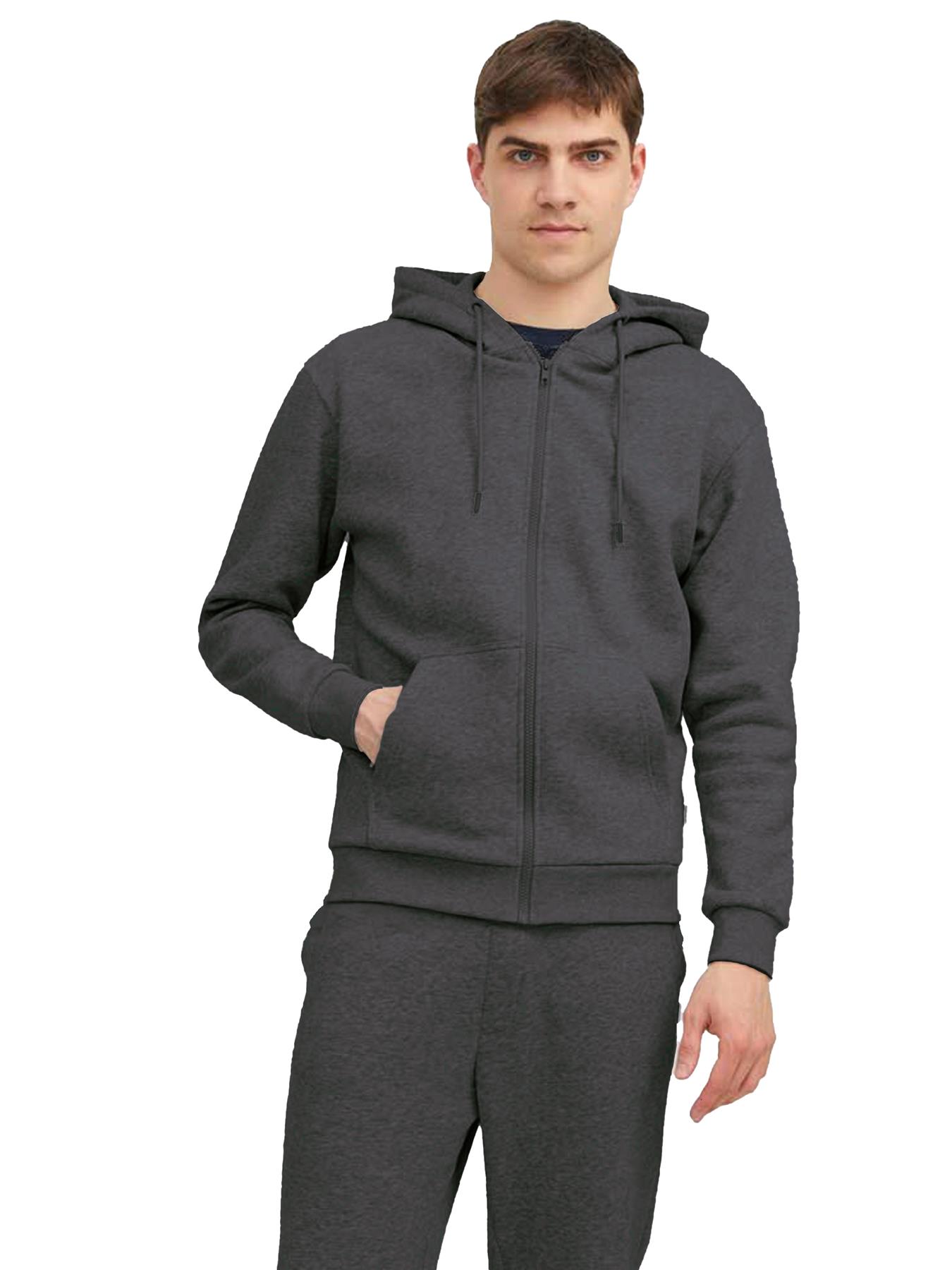Kruze Mens Fleece Tracksuit Set Pullover Plain Sweatshirt Joggers Casual 2-piece - Picture 83 of 93
