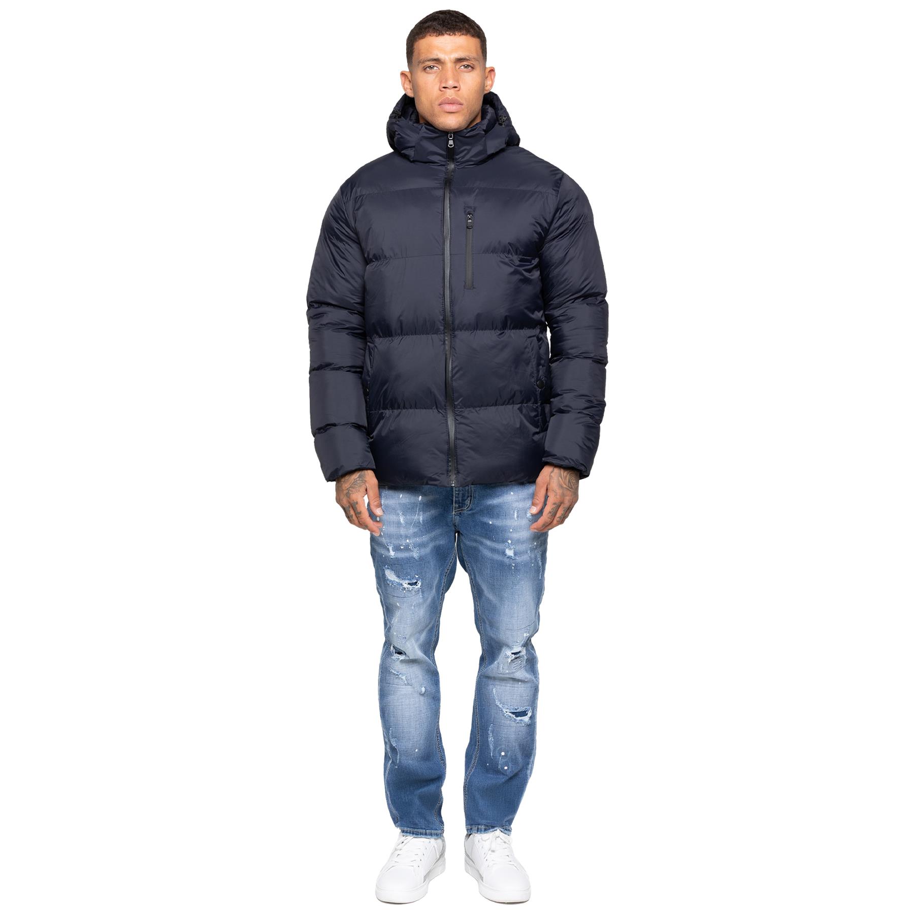 Kruze Hombre Chaqueta Acolchada Impermeable Invierno Suave Cálido Casual Capucha - Picture 26 of 28