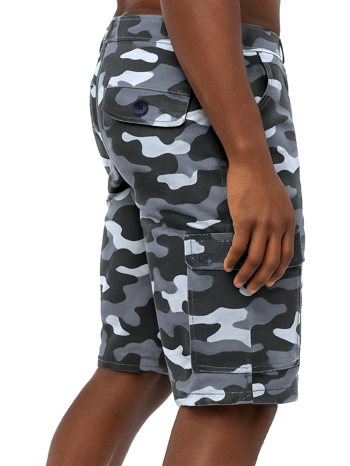 Kruze Mens Cargo Shorts Army Combat Camouflage Cotton Work Casual Half Pants - Picture 29 of 40