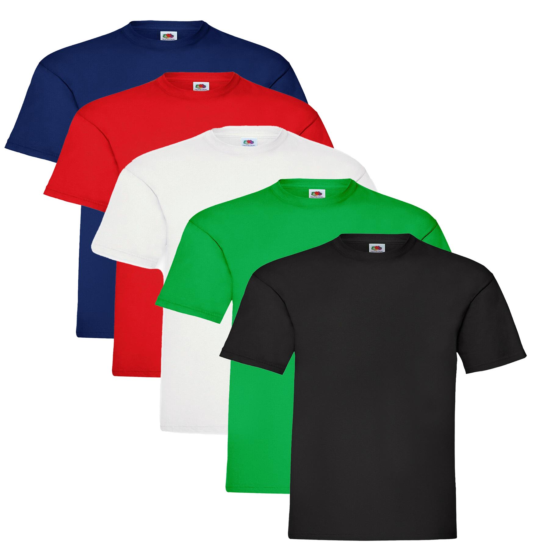 Fruit Of The Loom Children Boys Girls T Shirts Cotton Plain Short Sleeve Tee Top - Picture 24 of 53