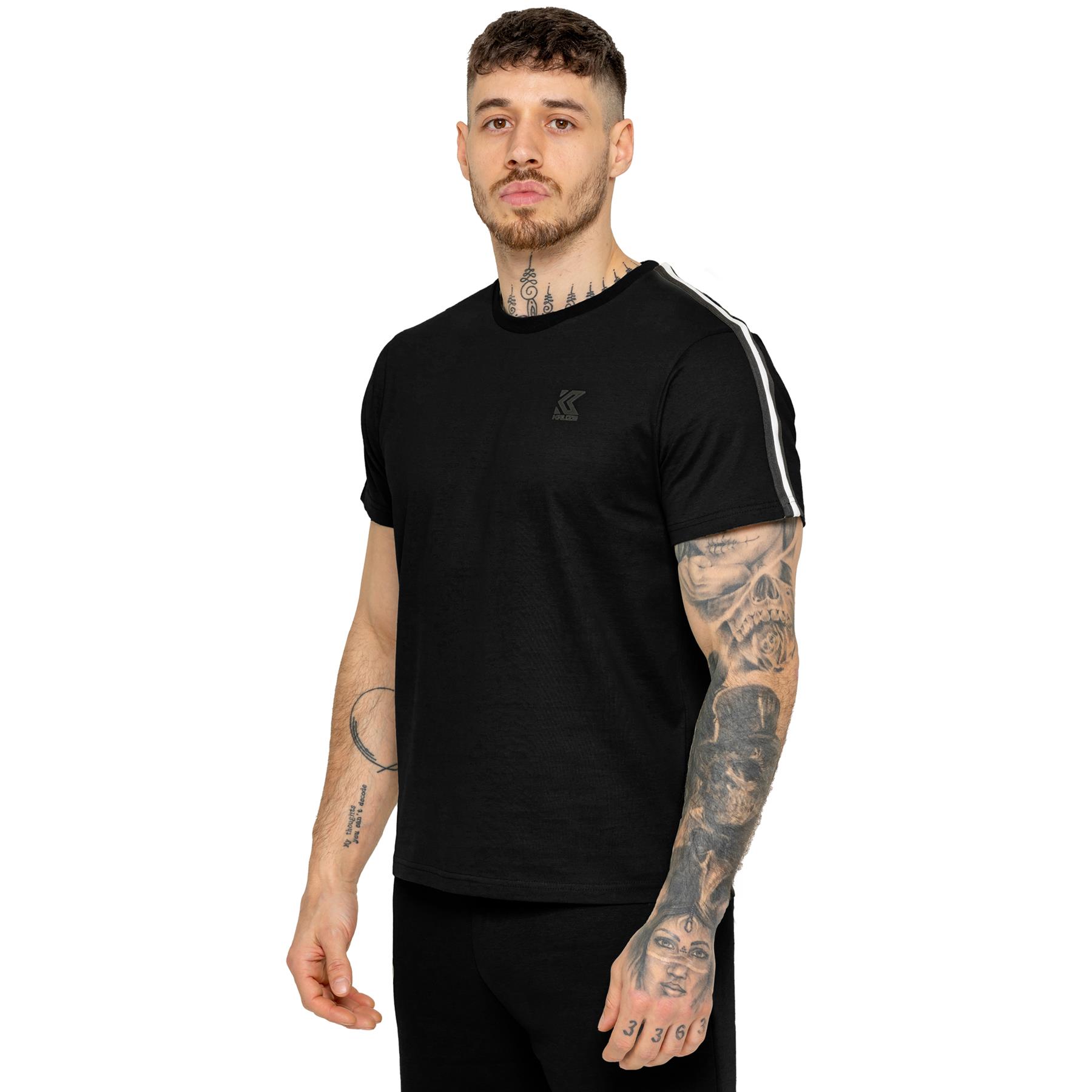 Kruze Short Sleeve T Shirt Mens Casual Cotton Tape Crew Neck Regular Fit Top - Picture 15 of 19