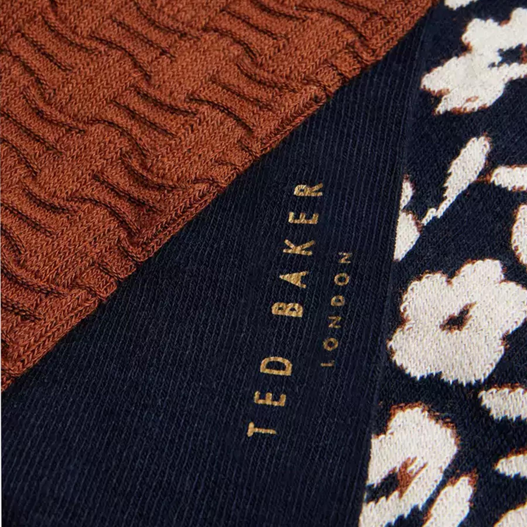 Ted Baker Mens Socks 3 Pairs Casual Cotton Rich Designer Gift Box Sock - Picture 4 of 34