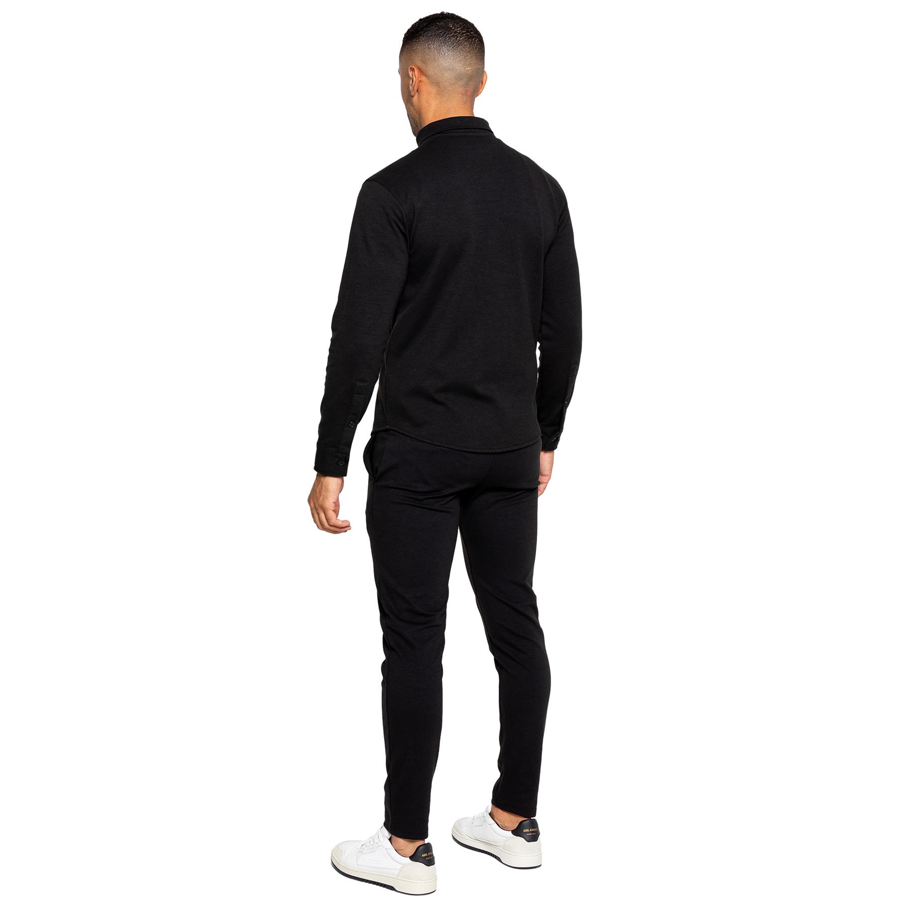 Enzo Mens Tracksuit Casual Overshirt Stretch Joggers Trousers Outfit Set - Picture 3 of 38