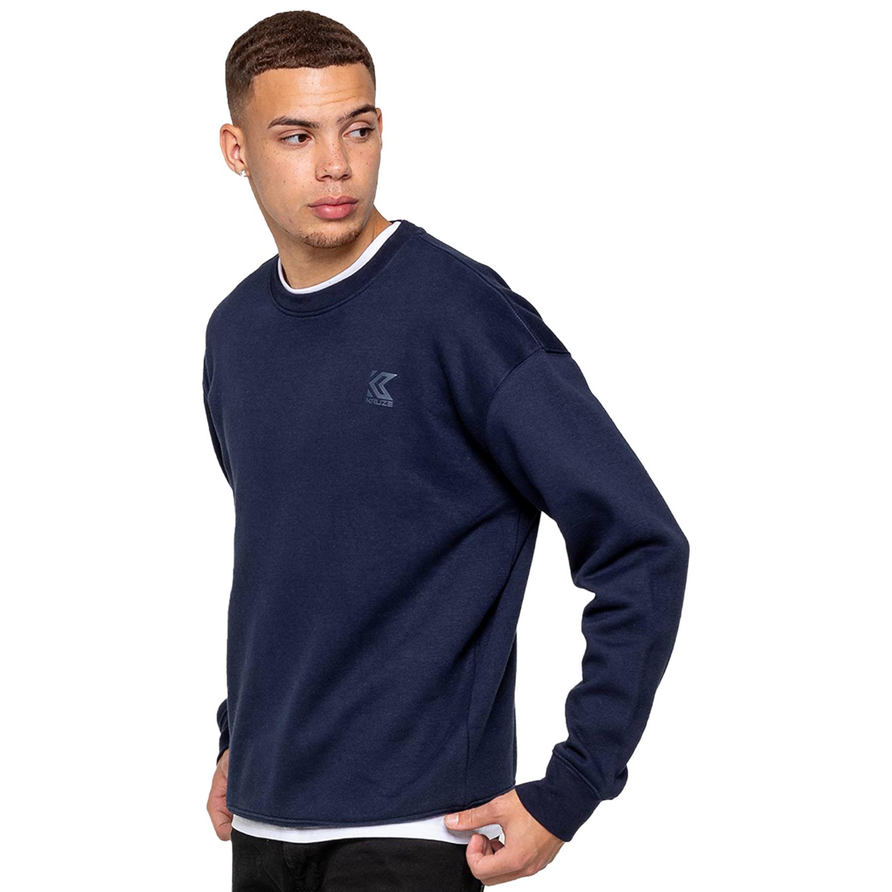 Kruze Herren Sweatshirt Pullover Übergröße Freizeit Rundhals Top - Picture 15 of 18