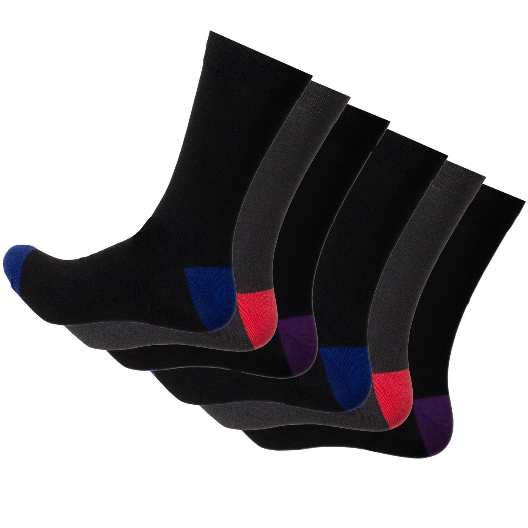 Calcetines Hombre de Algodón Informal Trabajo SPORTS Acanalados 6 12 Pares Talla - Imagen 101 de 109