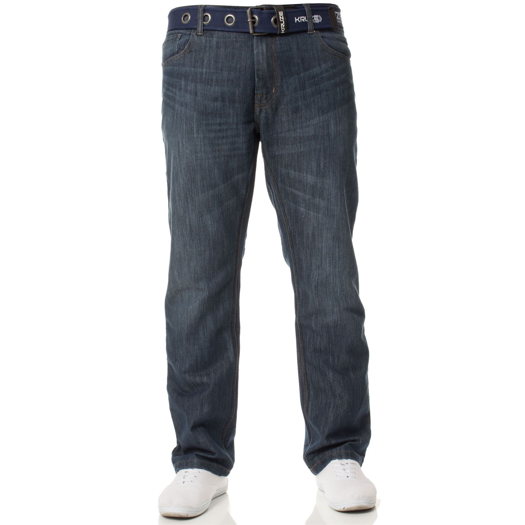 Men's Straight Leg Jeans – Regular Fit Heavy Denim Pants, All UK Waist & Leg Sizes