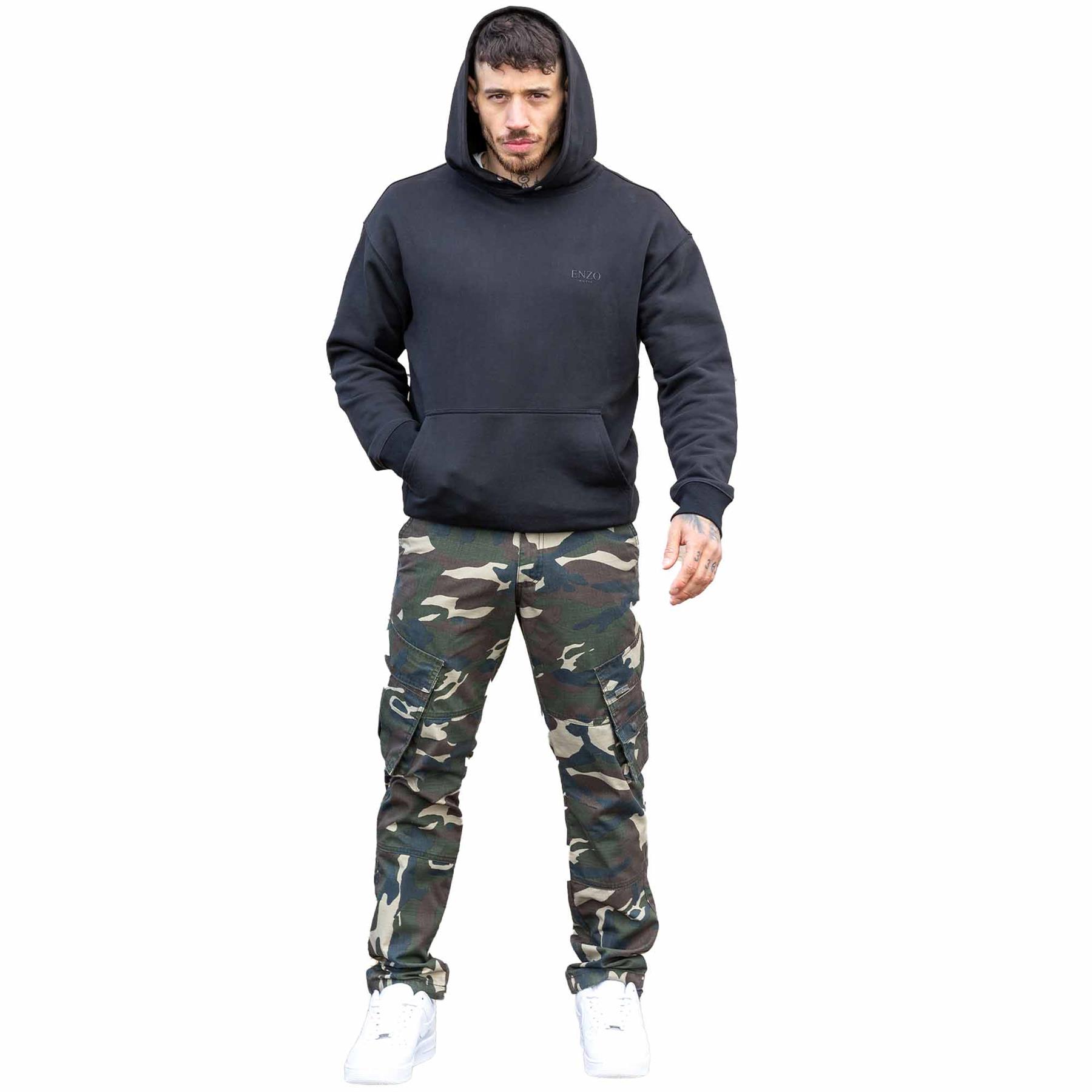 Pantalones de Carga Enzo Para Hombres Militar Combate Táctico Camuflaje Informal Pantalones de Trabajo Talla UK - Imagen 3 de 16