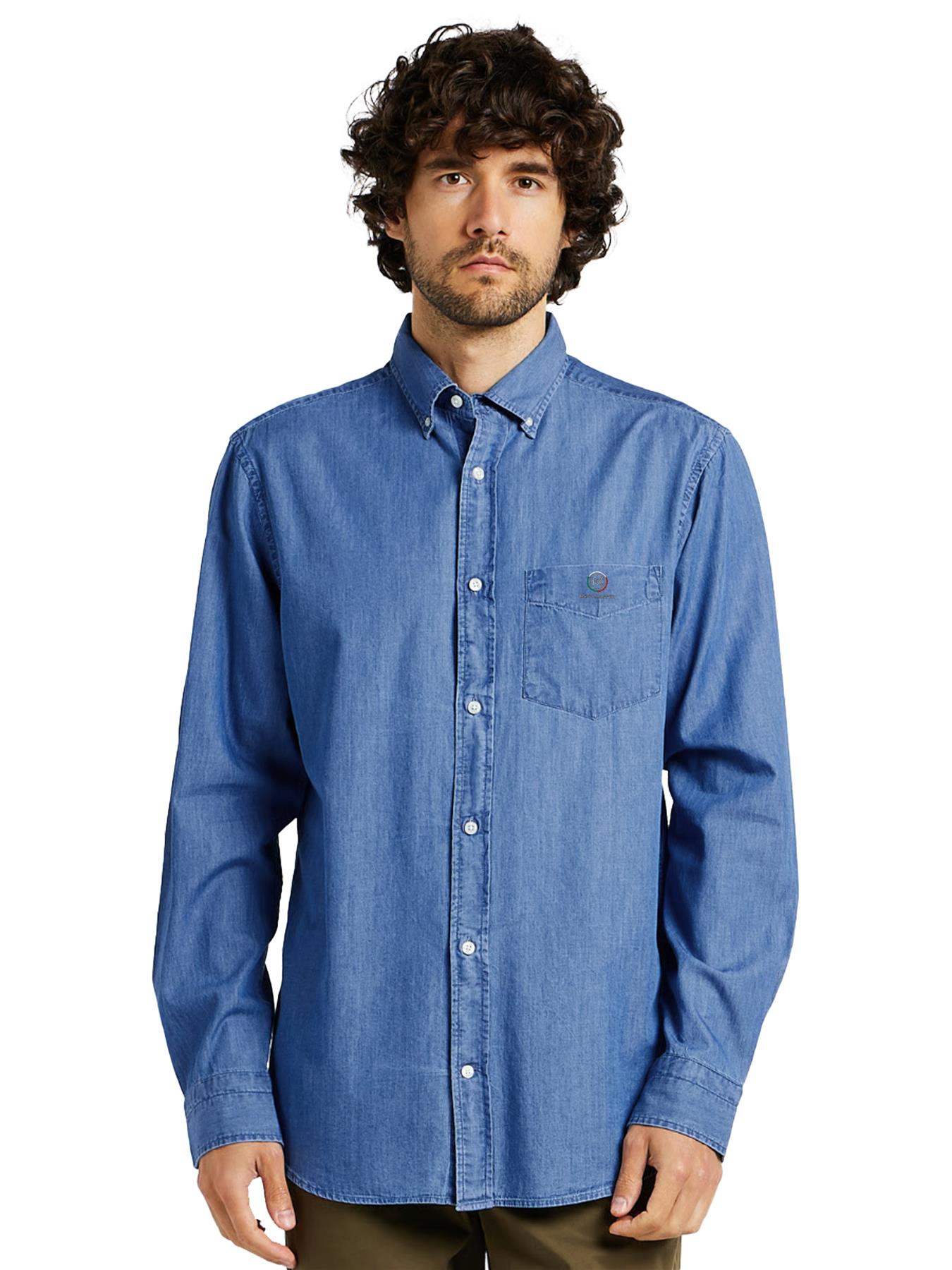 Enzo Mens Shirts Long Sleeve Cotton Casual Formal Work Plain Button-Up Top