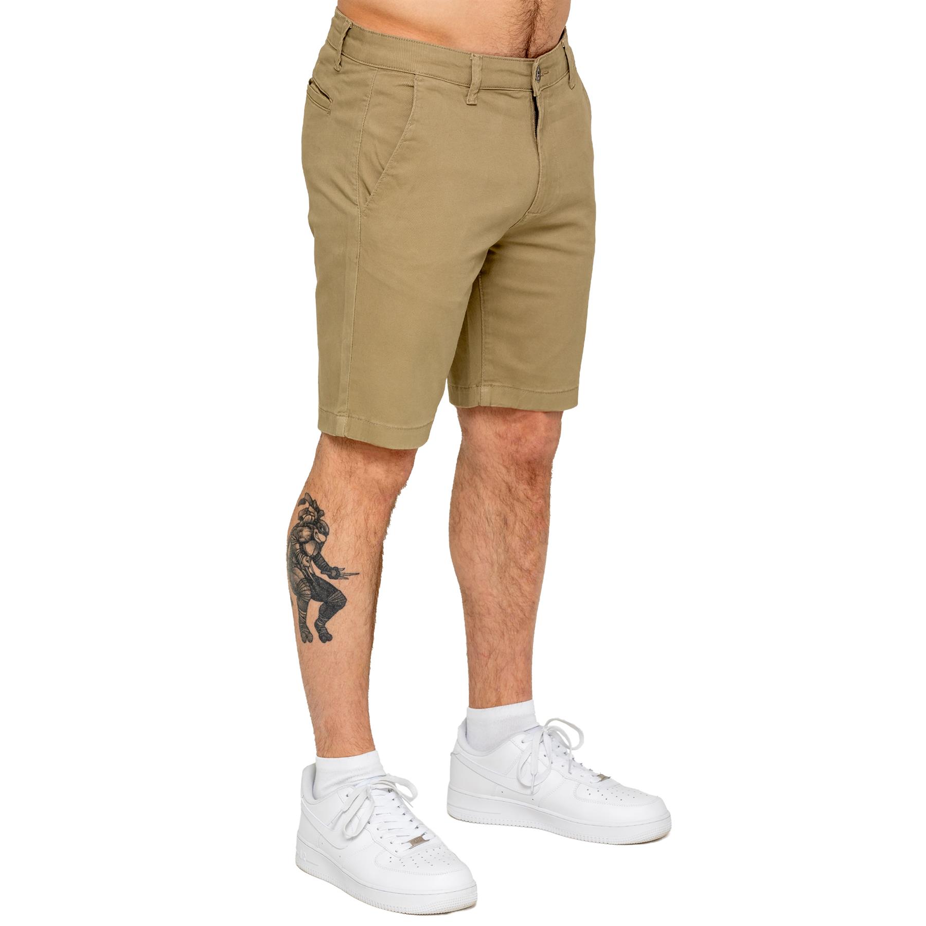Enzo Herren Chino Shorts Freizeit Baumwolle Sommer Stretch Slim Fit Halb Hose - Bild 14 von 34