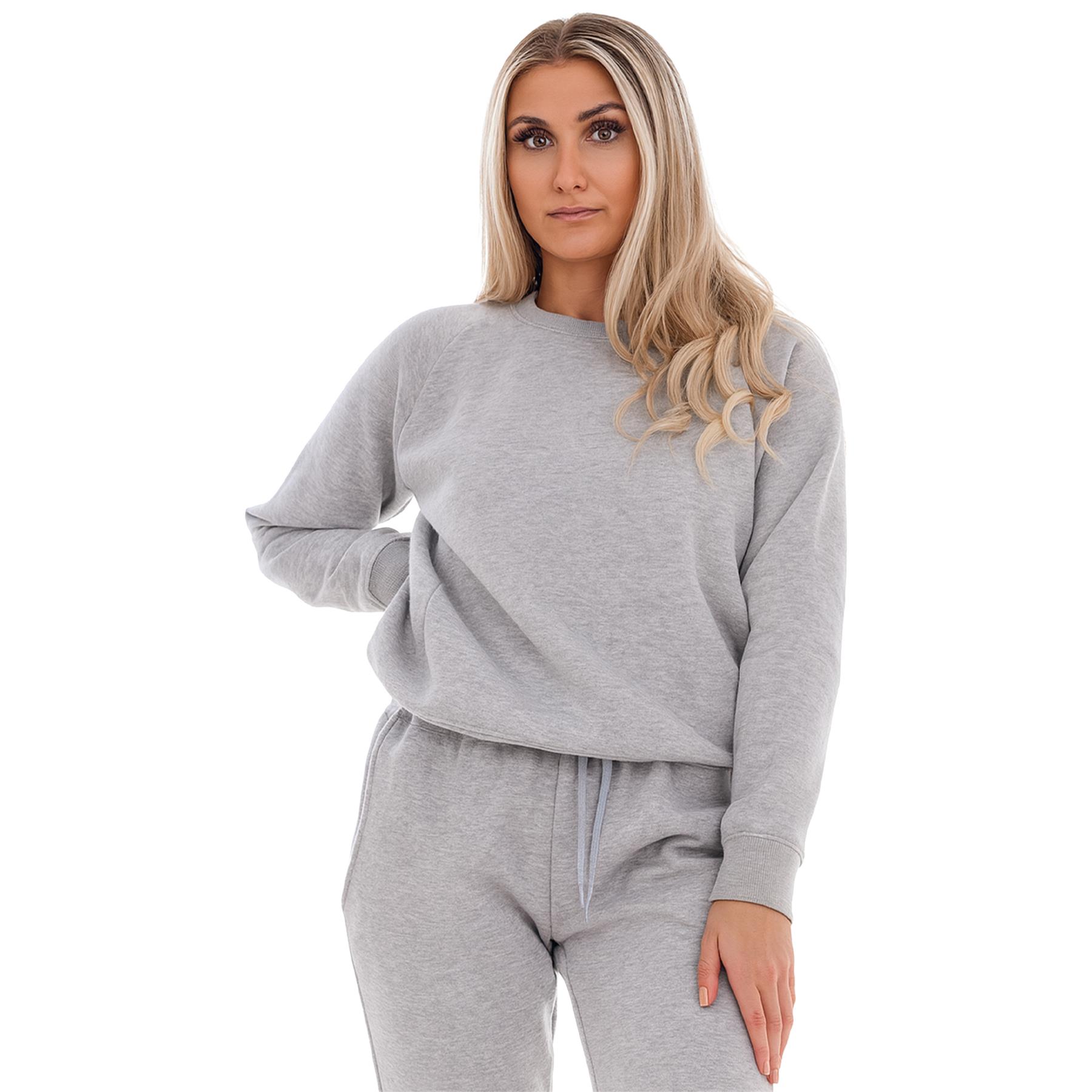 Kruze Mujer Chándal Tripulante Cuello Corte Normal Pantalón de Chándal Polar Set - Imagen 20 de 47