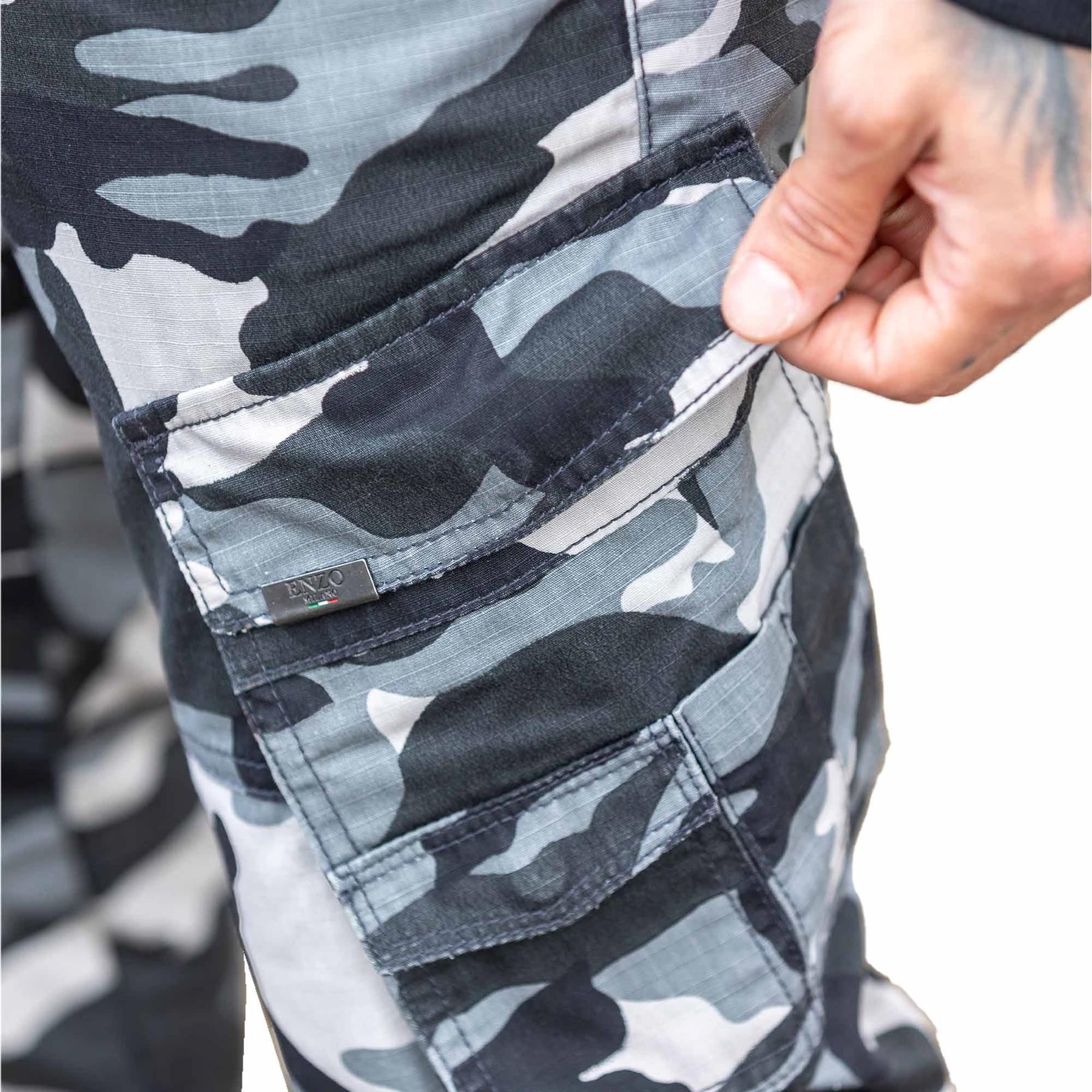 Pantalones de Carga Enzo Para Hombres Militar Combate Táctico Camuflaje Informal Pantalones de Trabajo Talla UK - Imagen 13 de 16