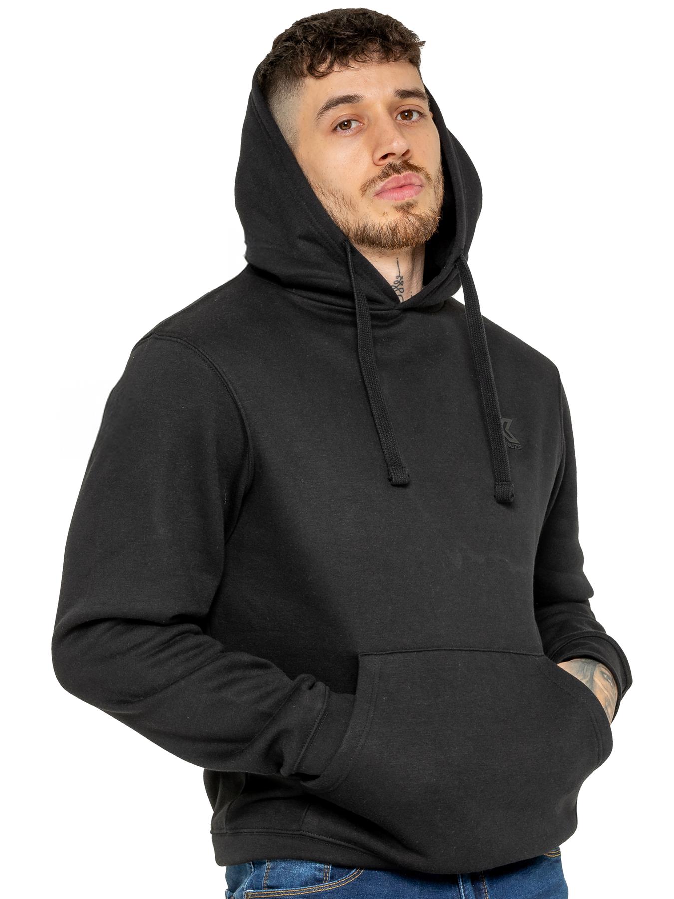 Kruze Herren Kapuzenpullover Freizeit Fleece mit Kapuze Top - Picture 3 of 26